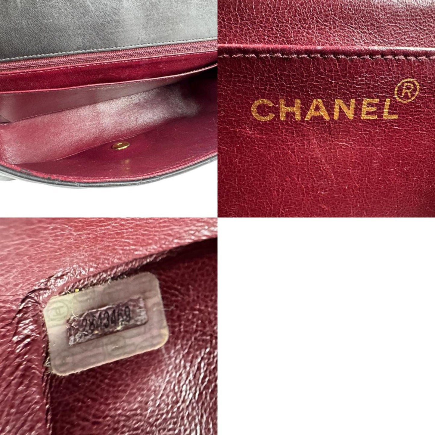 Chanel Shoulder Bag Matelasse Diana 25 Leather Black Gold