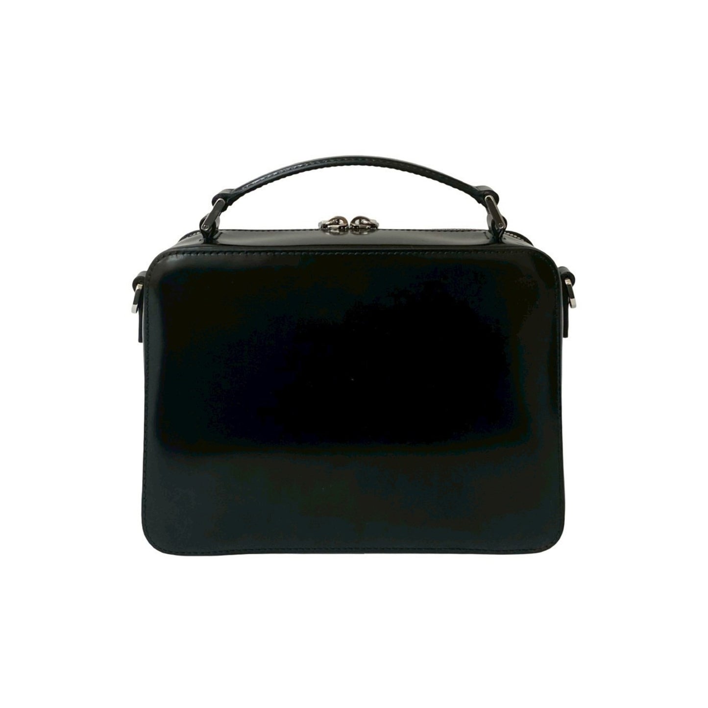 Prada Prada Brick Brushed Triangle Logo Hardware Leather Genuine 2-Way Handbag/Shoulder Bag Black