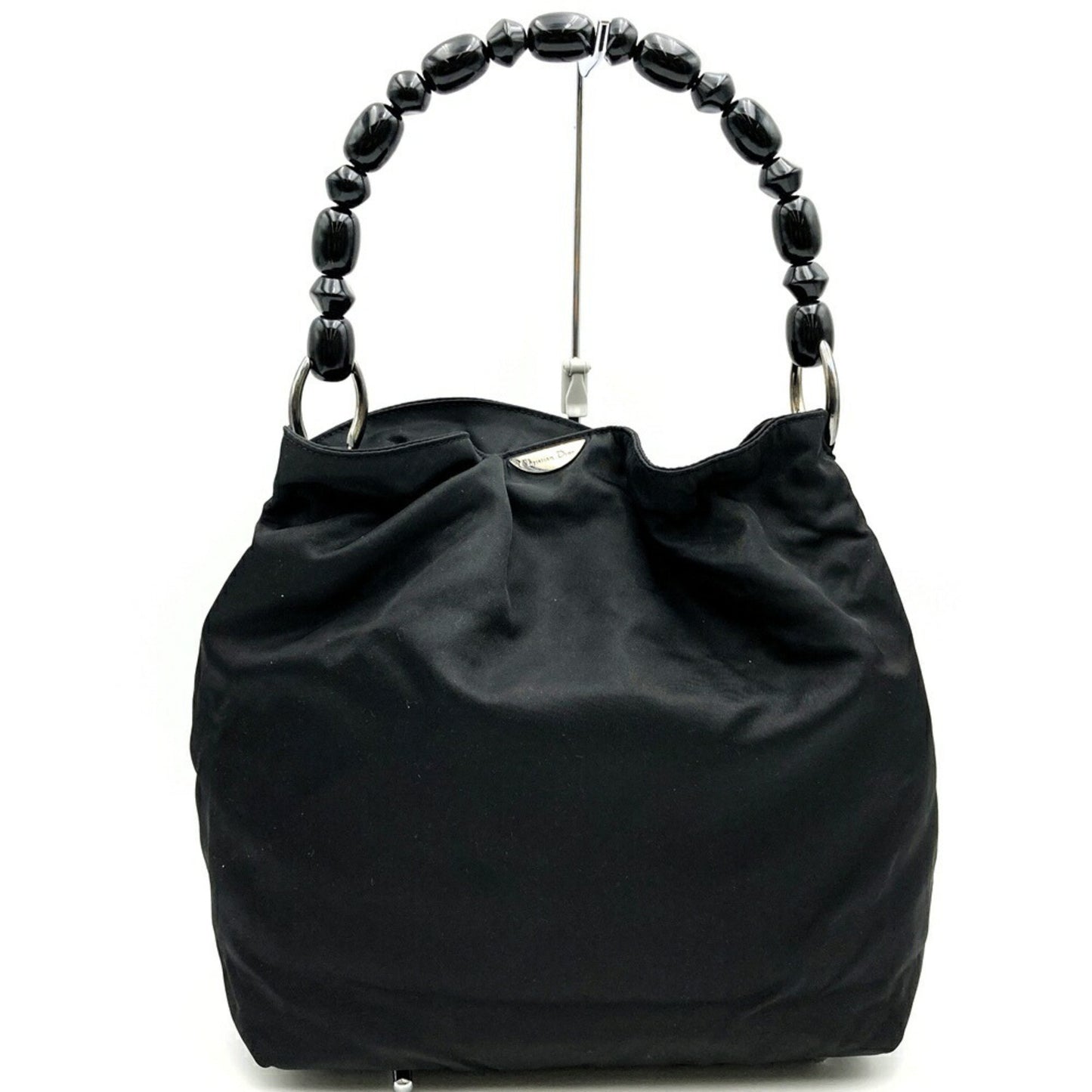 Christian Dior Dior Handbag Black Marispearl Nylon