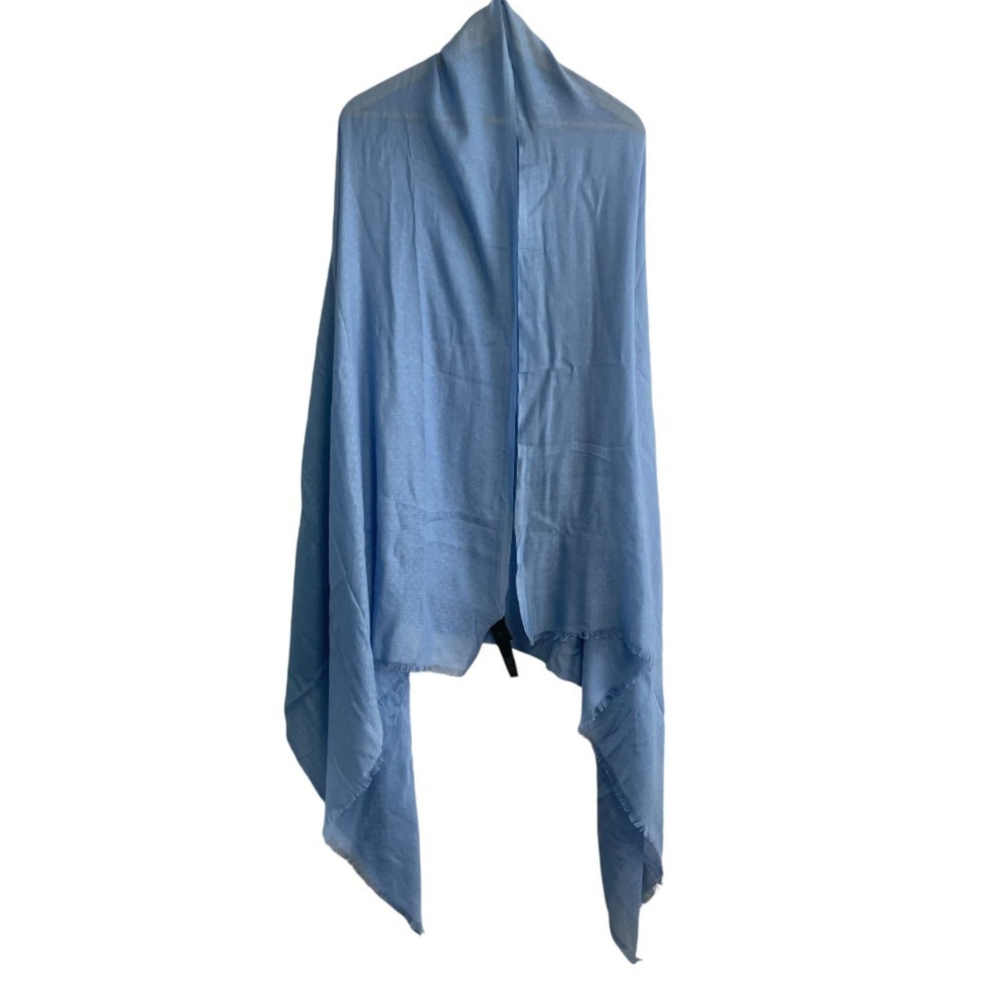Gucci Gg Pattern Cashmere Blend Scarf Shawl Muffler Blue