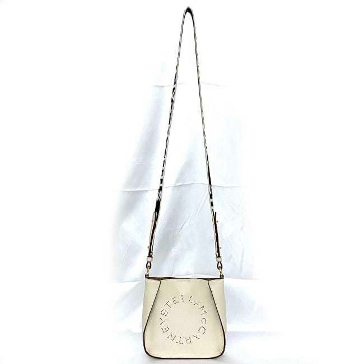 Stella Mccartney Shoulder Bag Cream White 700084 W8542 Ec-19939 Leather Canvas Stella Mccartney