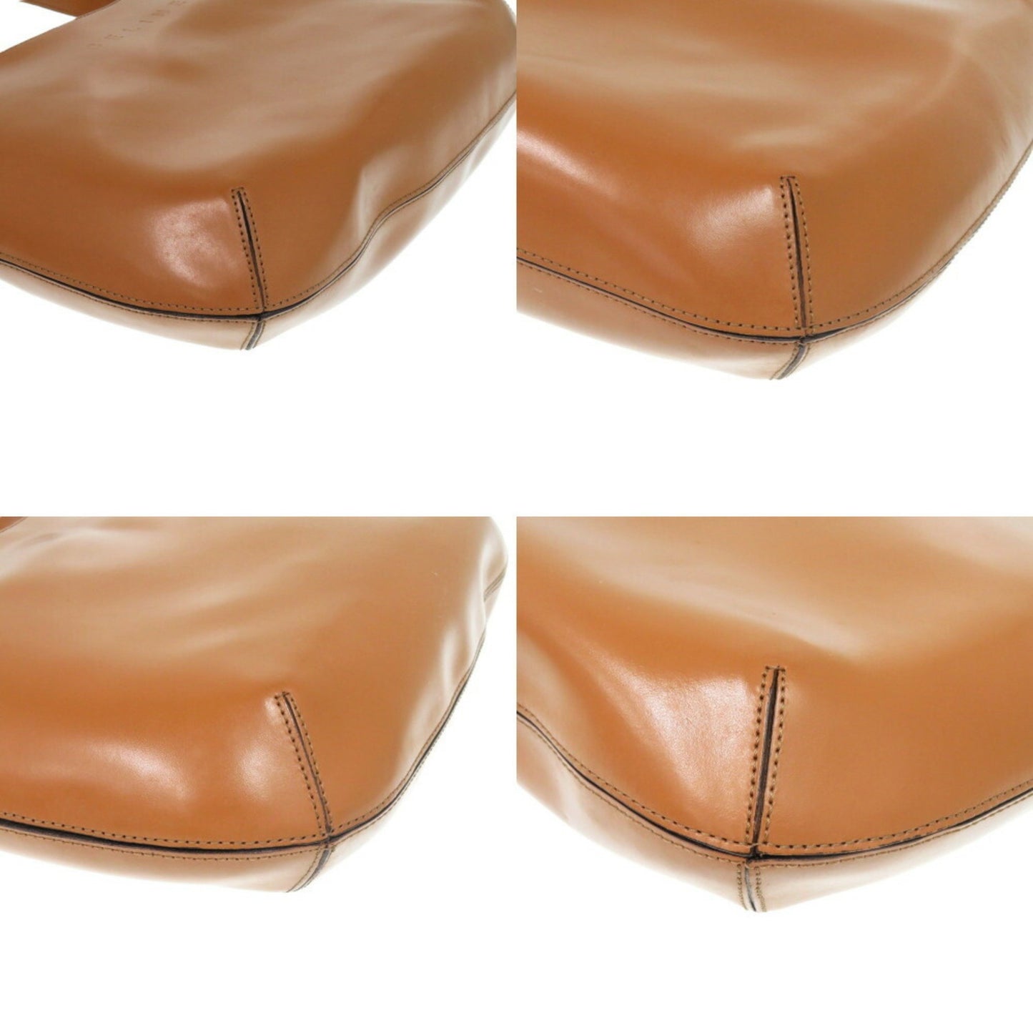 Celine Embossed Leather Camel Shoulder Bag Brown 0441Celine