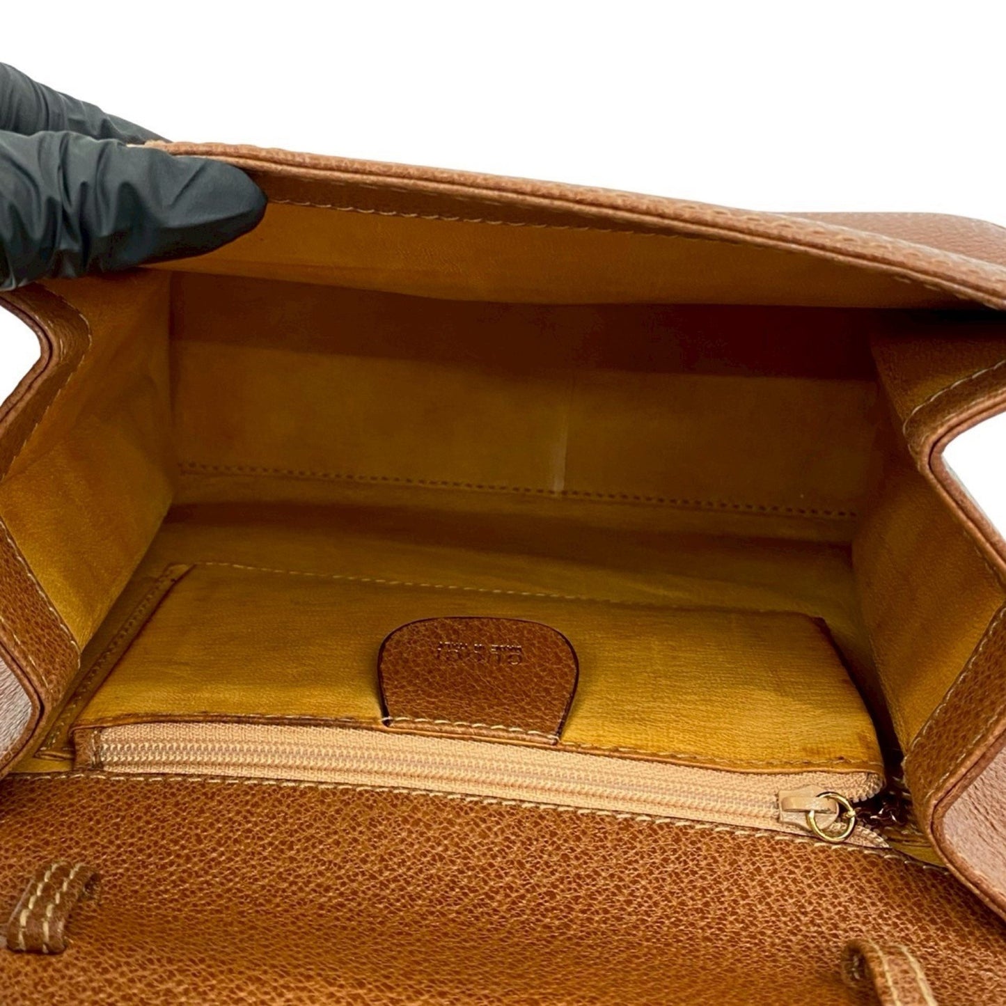 Gucci Old Gucci Vintage Bamboo Leather Turnlock Handbag/Mini Tote Bag Brown 26643