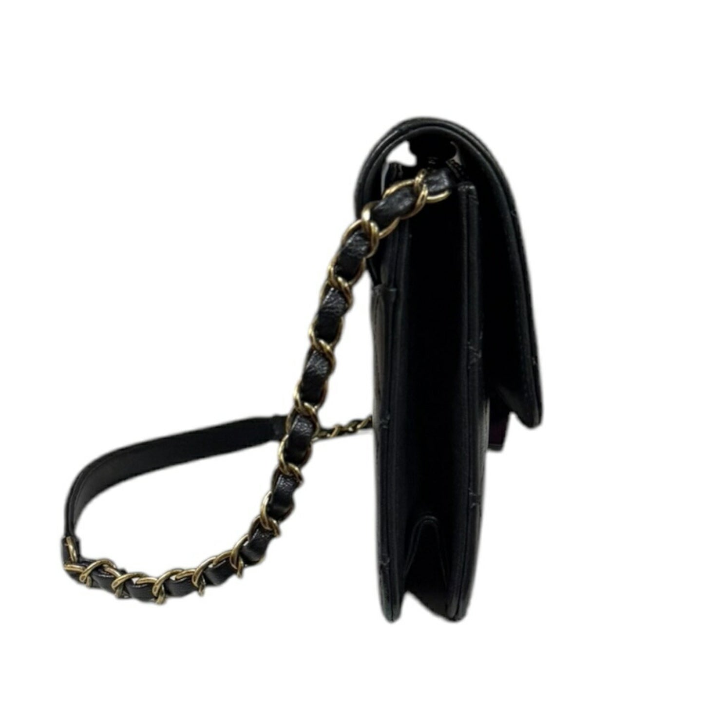 Chanel Matelasse Shoulder Bag Leather Black