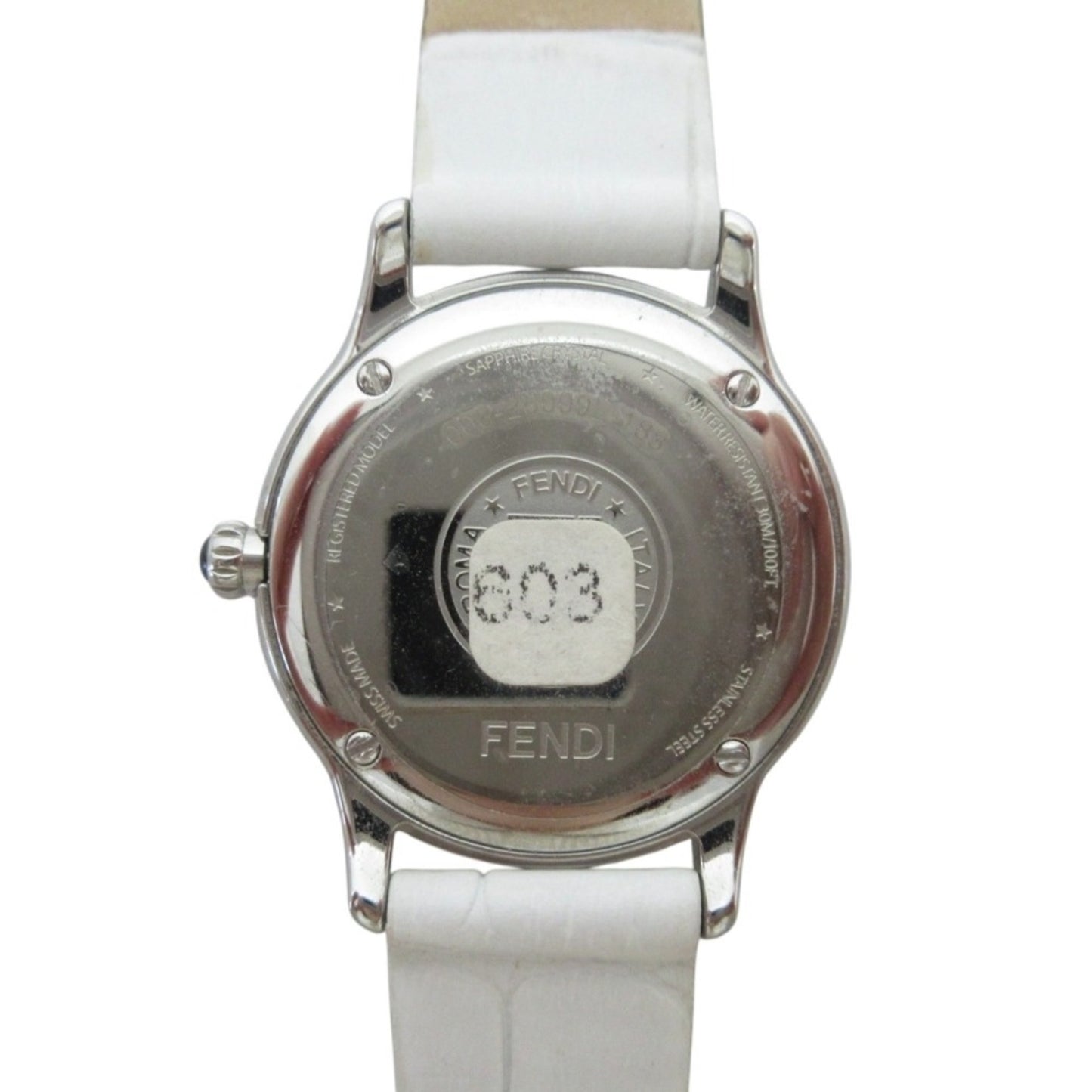 Fendi Shell Dial 12P Diamond Watch 25000L White