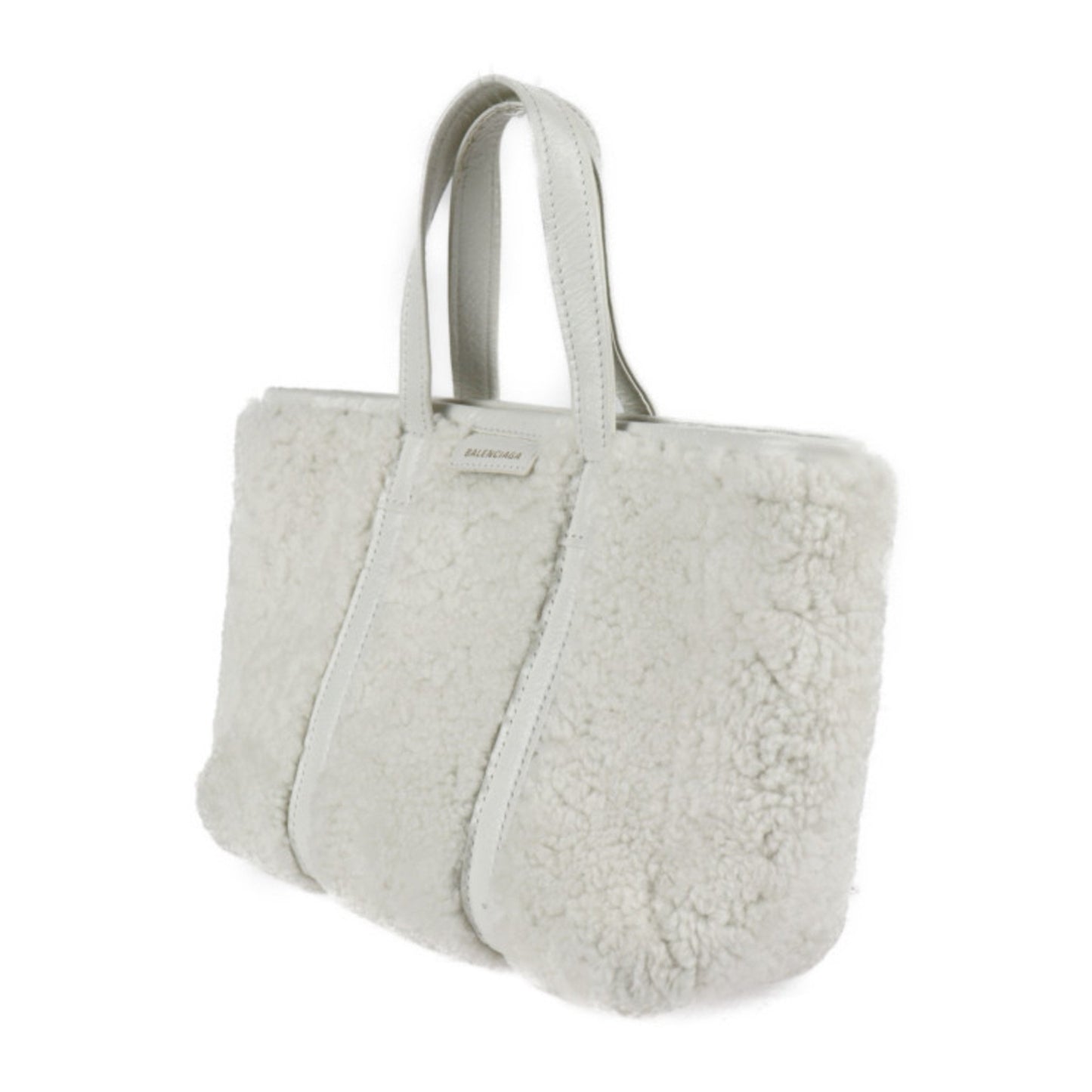 Balenciaga Balenciaga Balbes Small Handbag 671404 Mouton Leather White 2Way