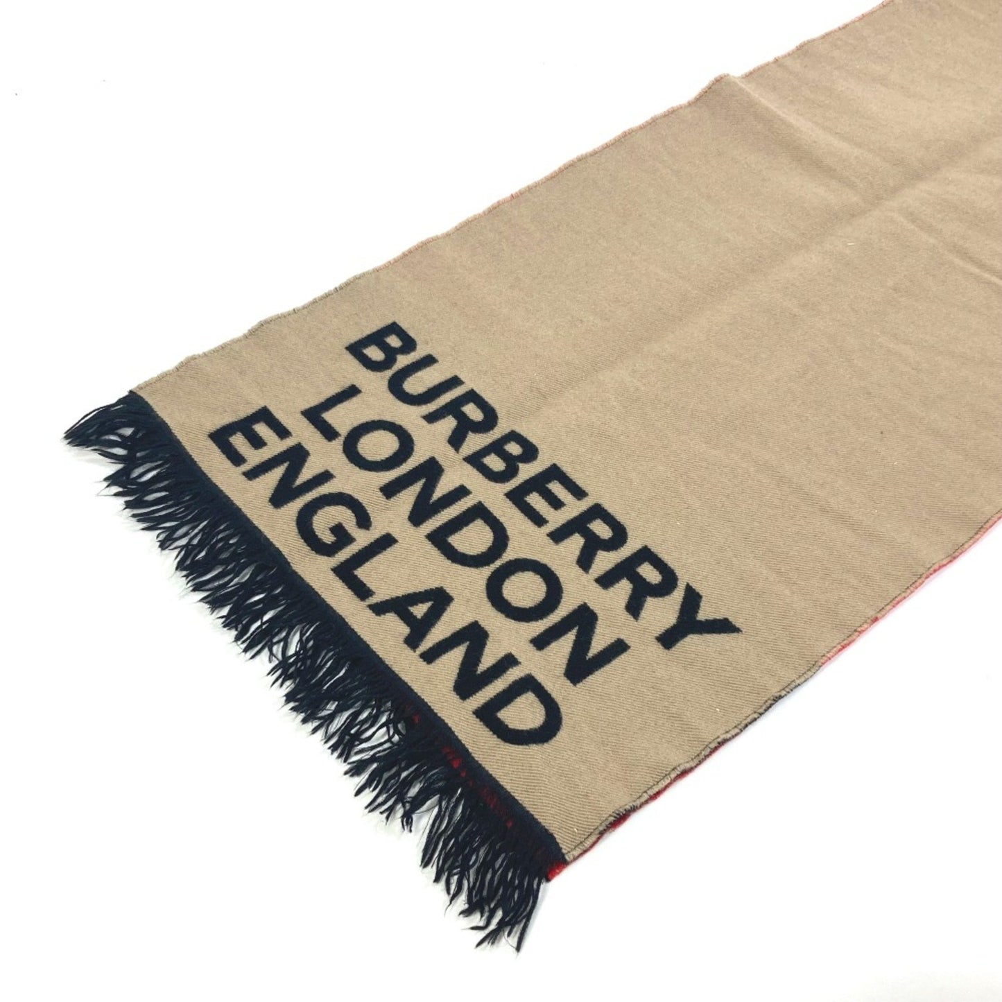 Burberry 8037534 Fringe Love Scarf Brown Red