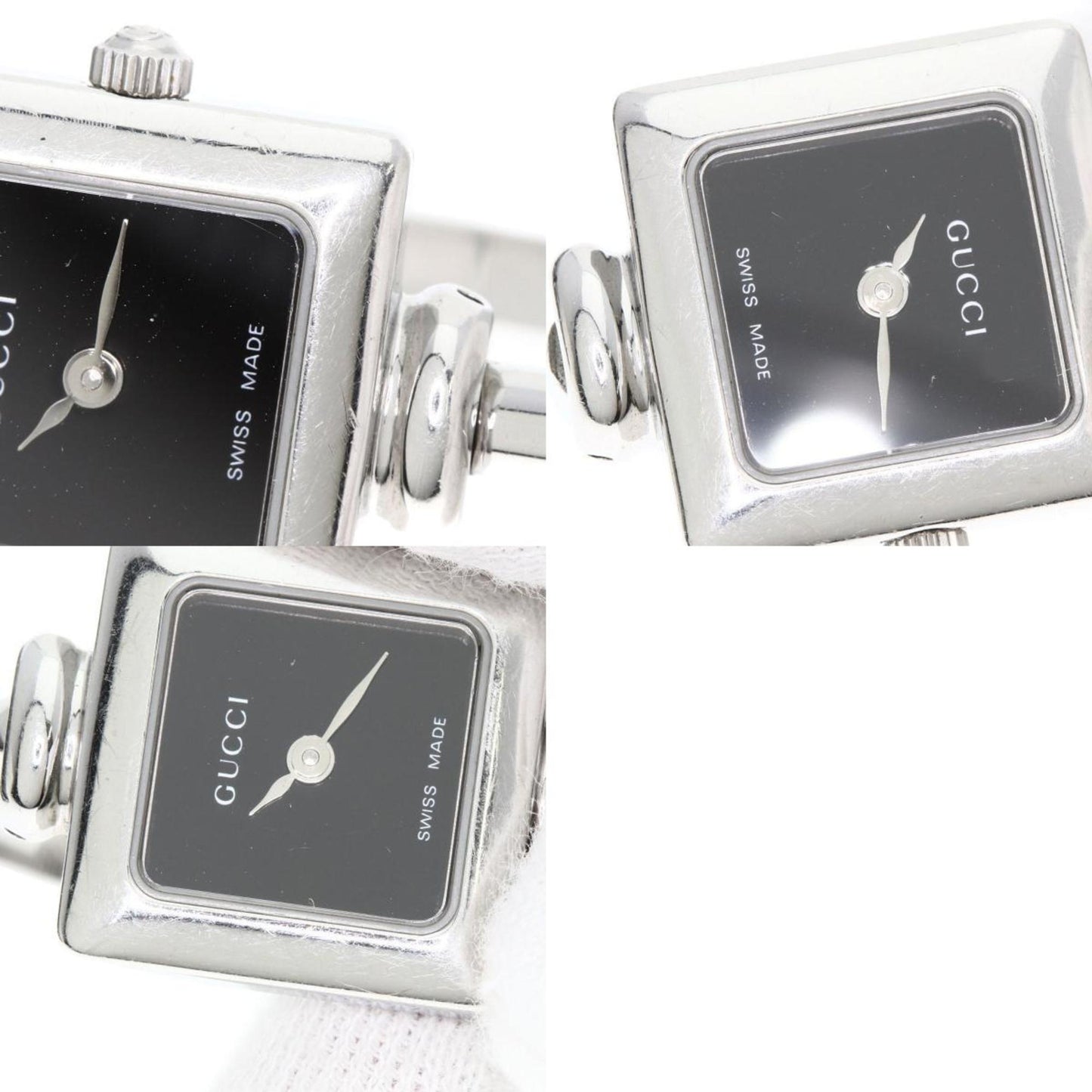 Gucci 1900L Square Face Bangle Watch In Stainless Steel/Ss