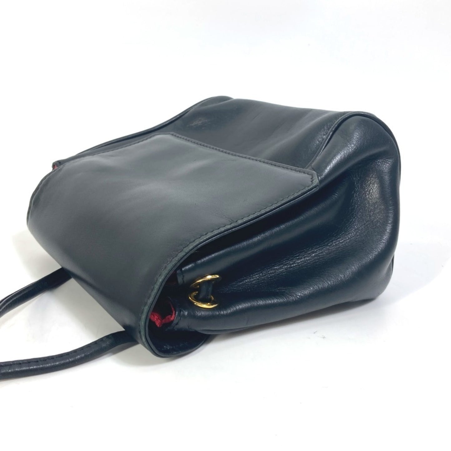 Christian Dior Dior Pochette Drawstring Vintage Shoulder Bag Leather