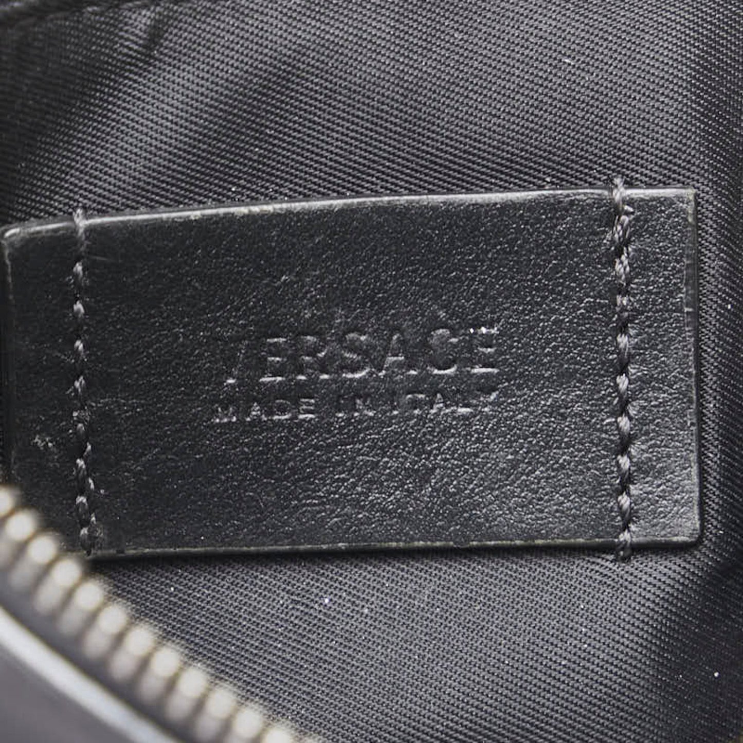 Versace Medusa Wallet/Coin Case Black Leather