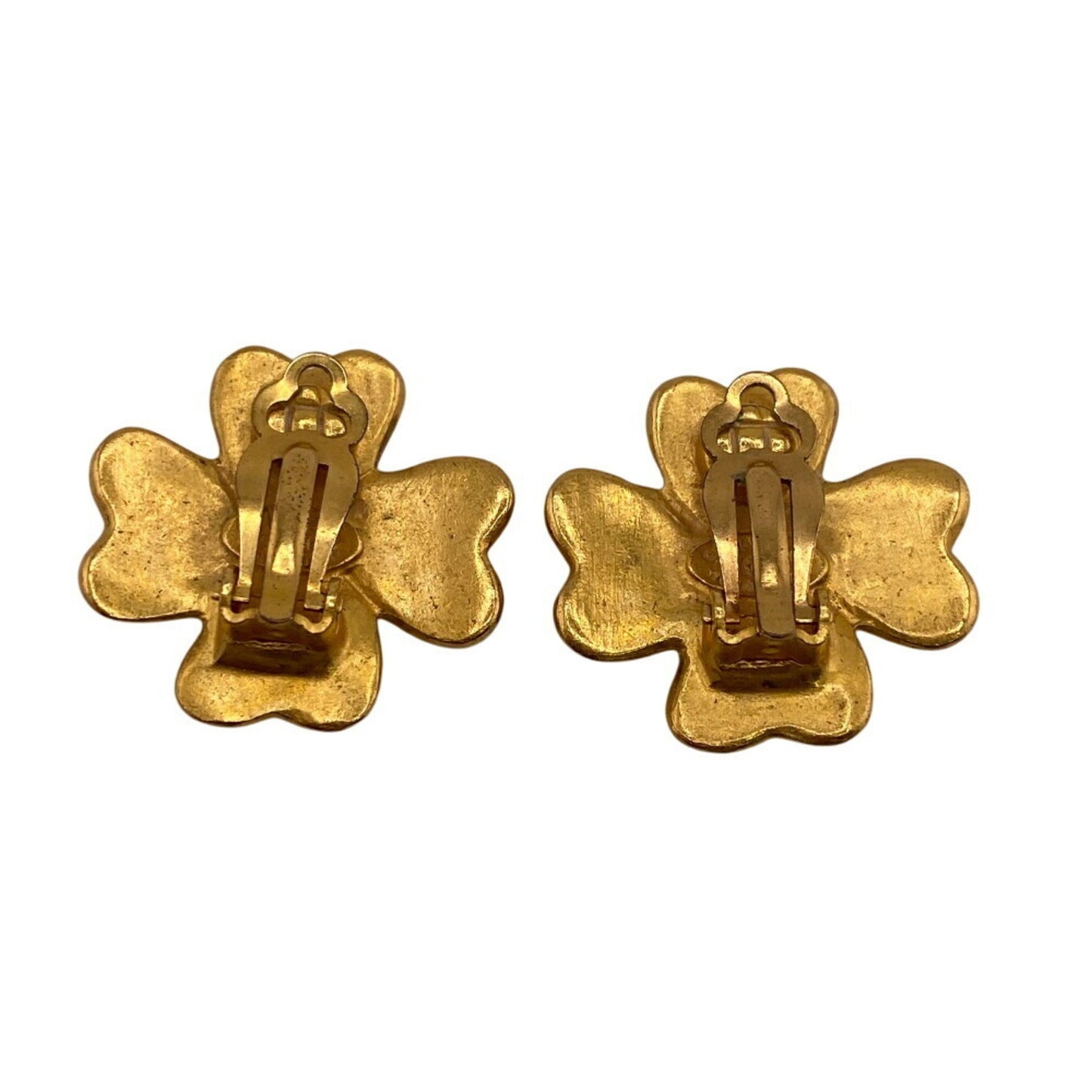 Chanel 95P Coco Mark Clover Earrings