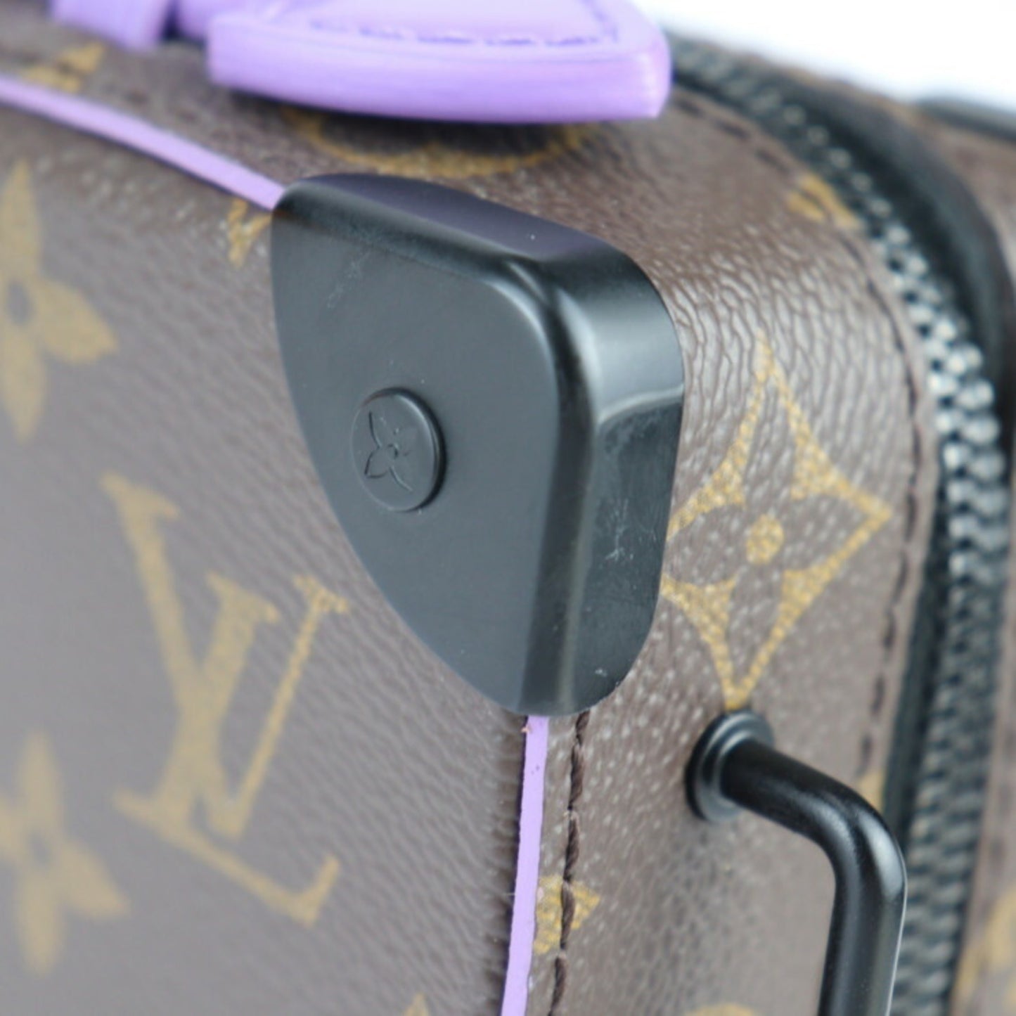 Louis Vuitton Louis Vuitton Handle Soft Trunk Monogram Macassar Handbag M46264 Leather Brown Purple