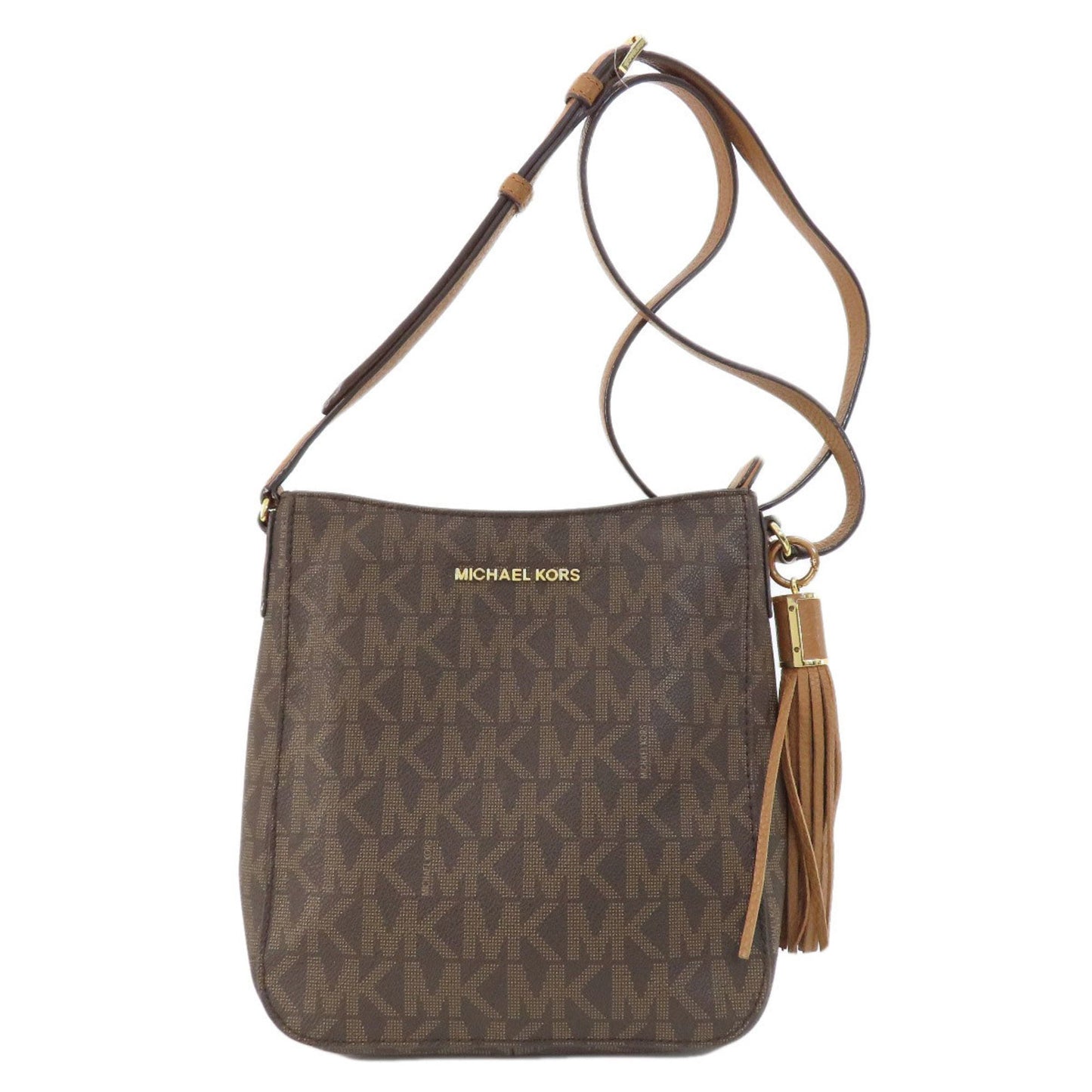 Michael Kors Mk Signature Shoulder Bag Leather/Coated Canvas