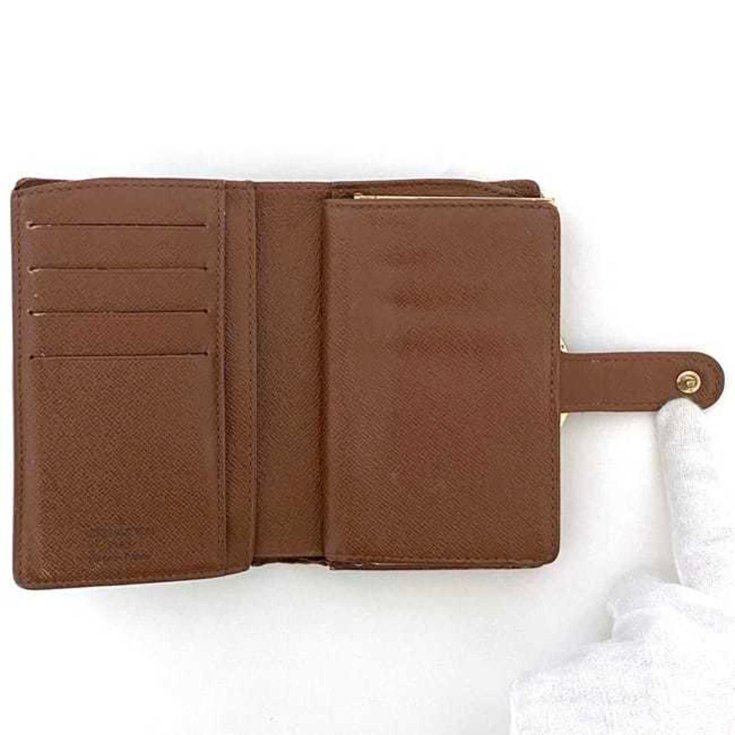 Louis Vuitton Bi-Fold Wallet Ec-22262 Brown Monogram M61663 Canvas Mi1001 Louis Vuitton Compact