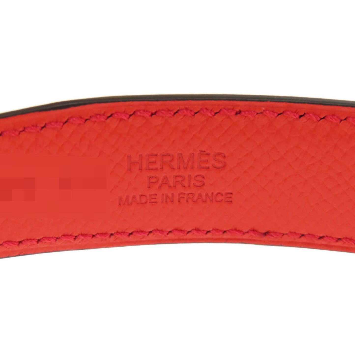 Hermes Rival Vermilion Rose Silver Hardware Belt Swift Epson