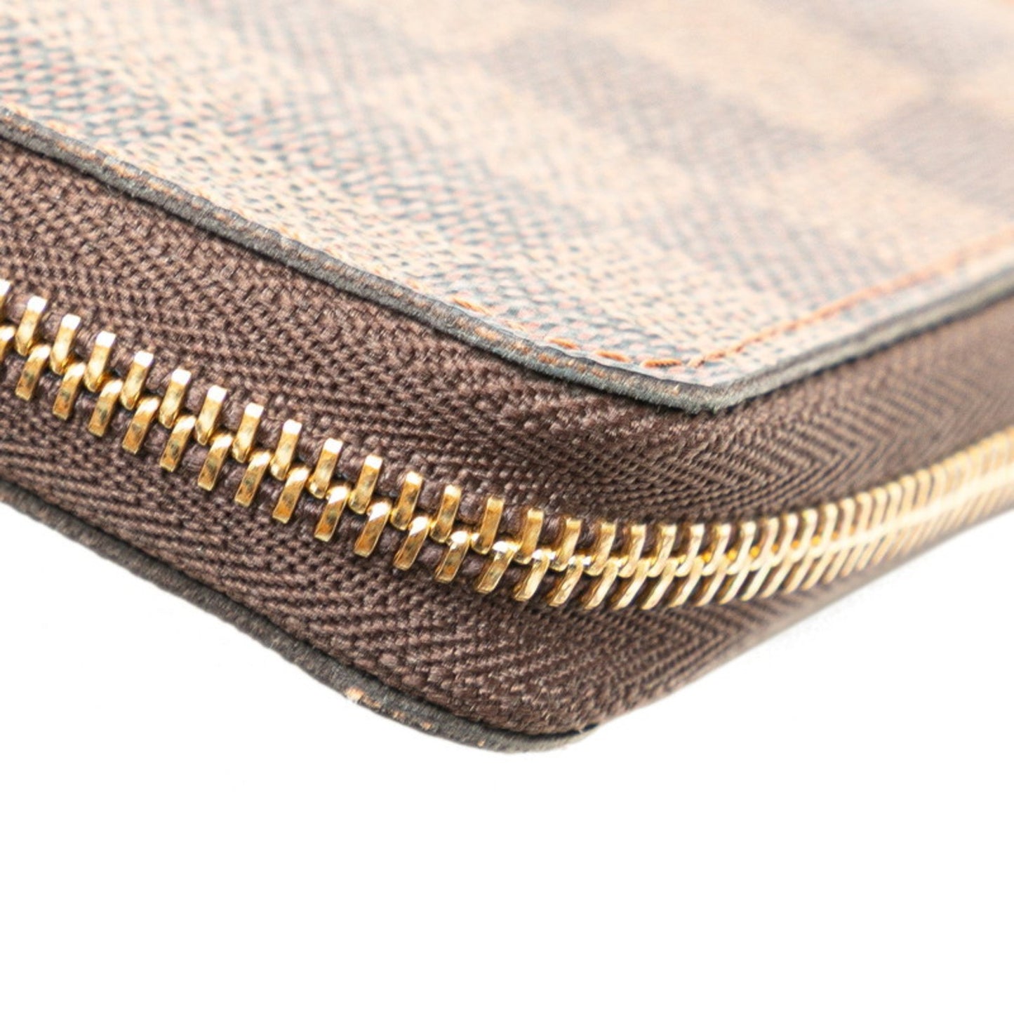 Louis Vuitton Damier Zippy Coin Purse Case N63070 Brown Pvc