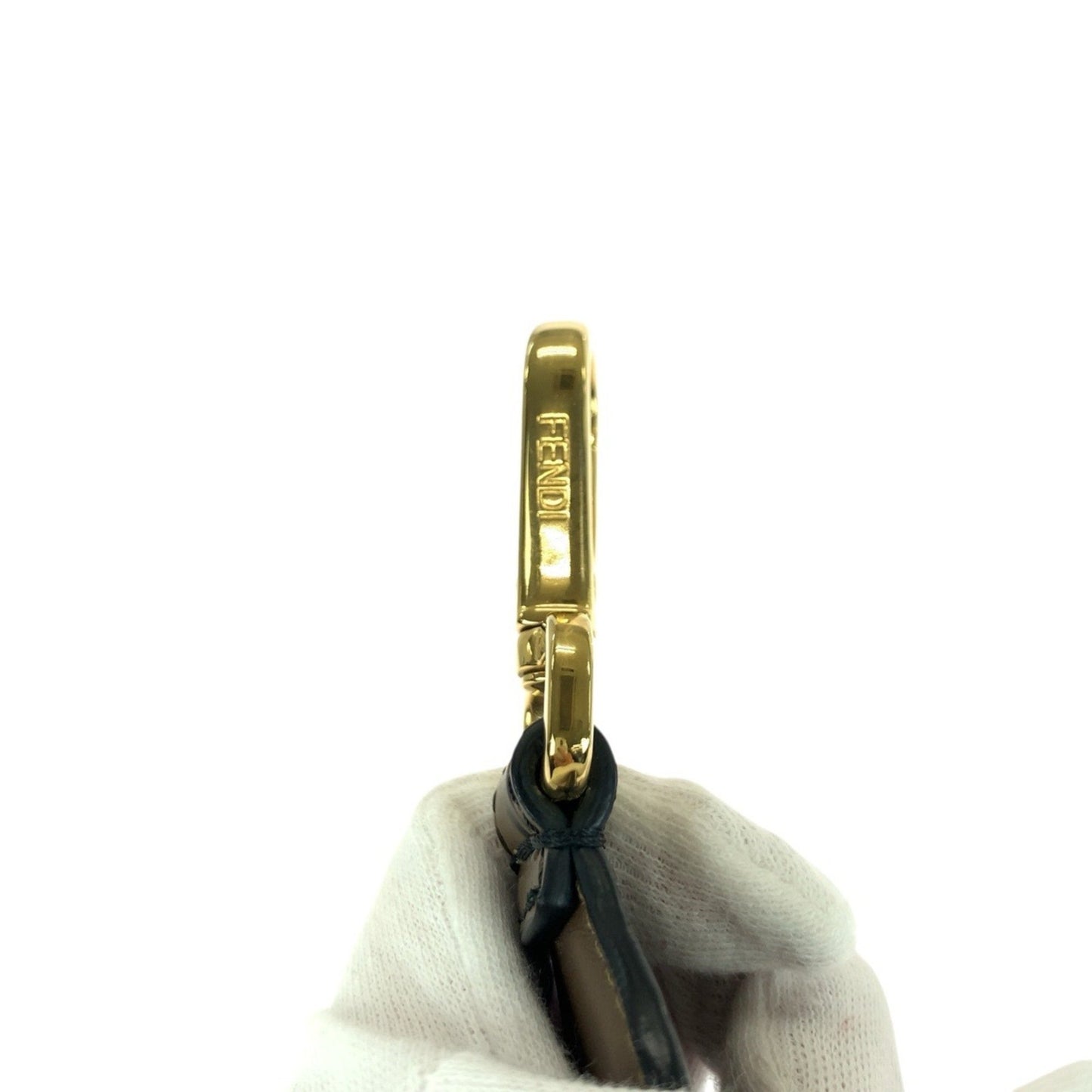 Fendi Strap You Ff Logo Brown Leather Shoulder Strap