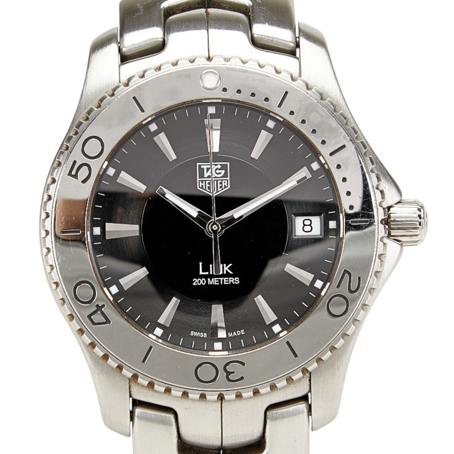 Tag Heuer Link Wj1110 Quartz Watch With Black Dial And Stainless Steel