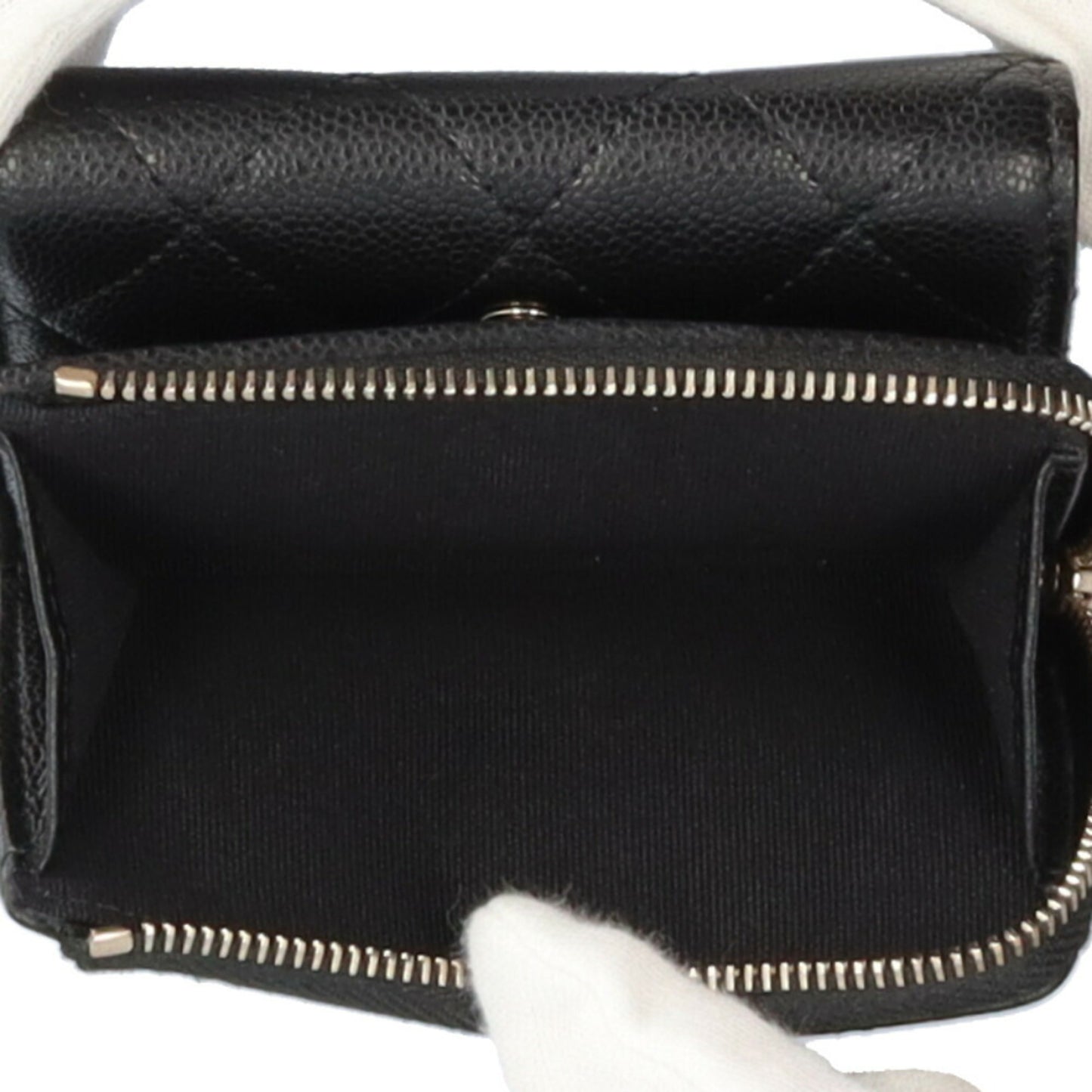 Chanel Matelasse Tri-Fold Wallet Caviar Skin Ap3177