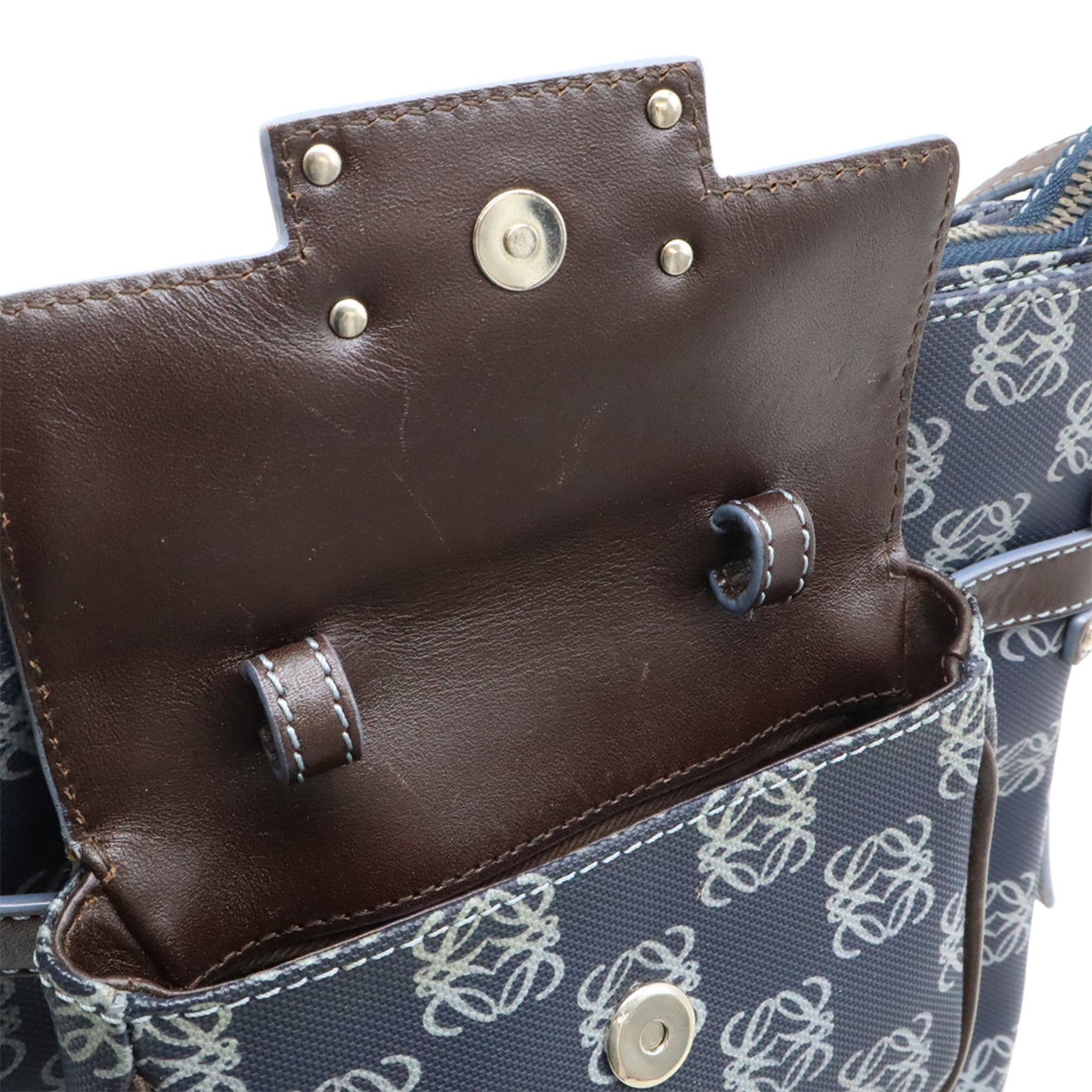 Loewe Anagram Shoulder Bag In Pvc And Leather