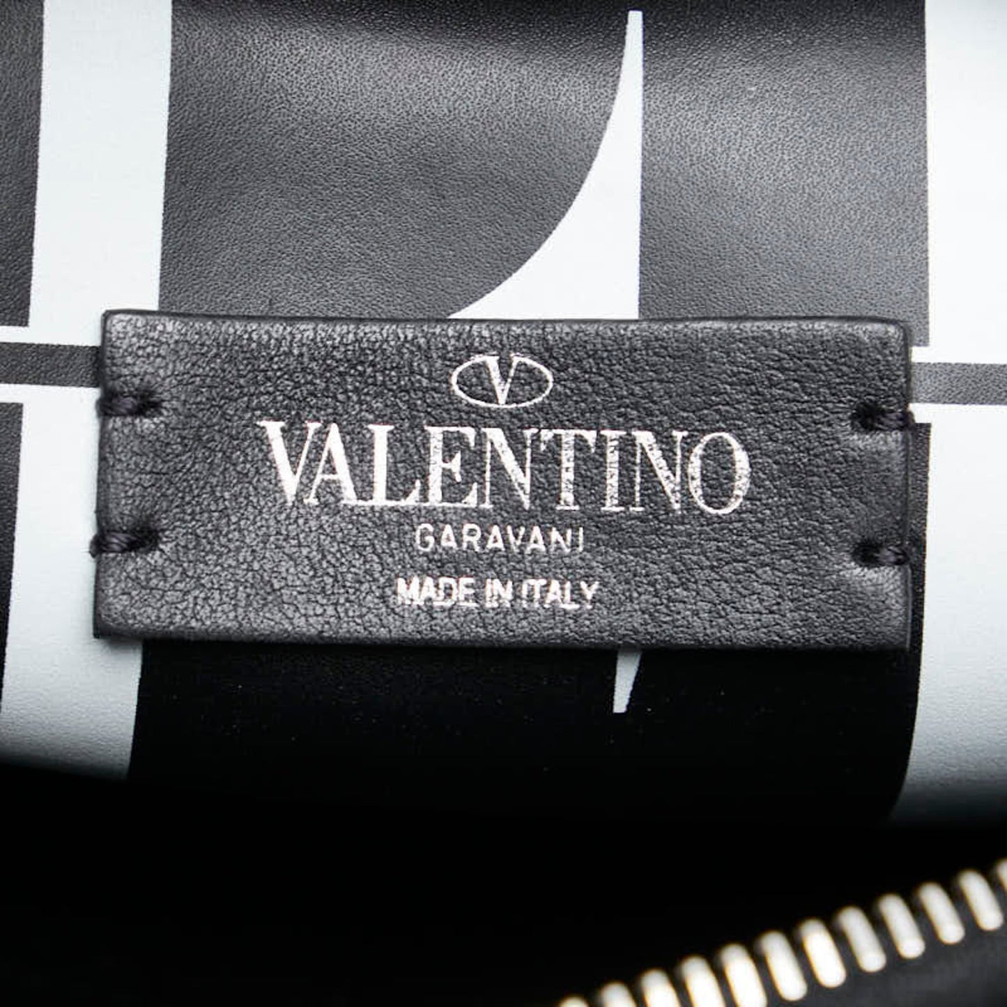 Valentino Body Bag Waist Shoulder Black Leather