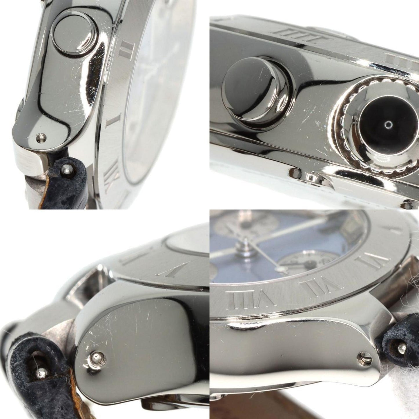 Cartier W1020013 Chronoscuff Sm Watch Stainless Steel Leather