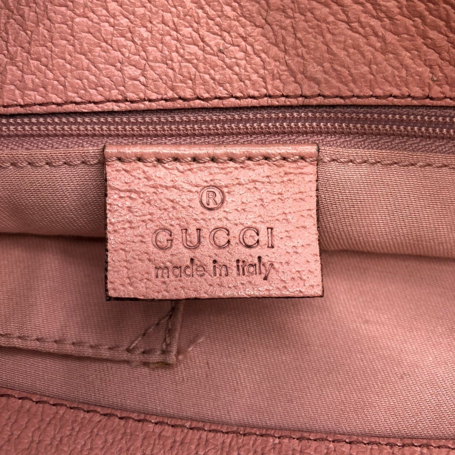 Gucci 120840 Tote Bag Beige Pink Gg Canvas Leather