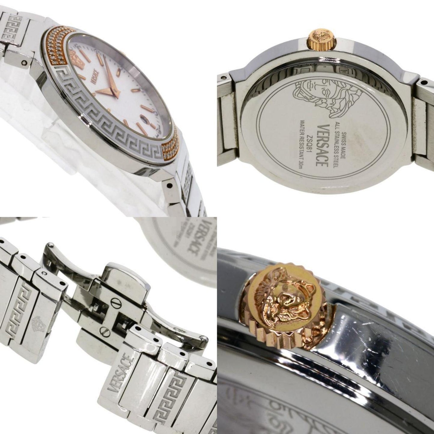 Versace Zsq81 Motif Watch Stainless Steel Ss