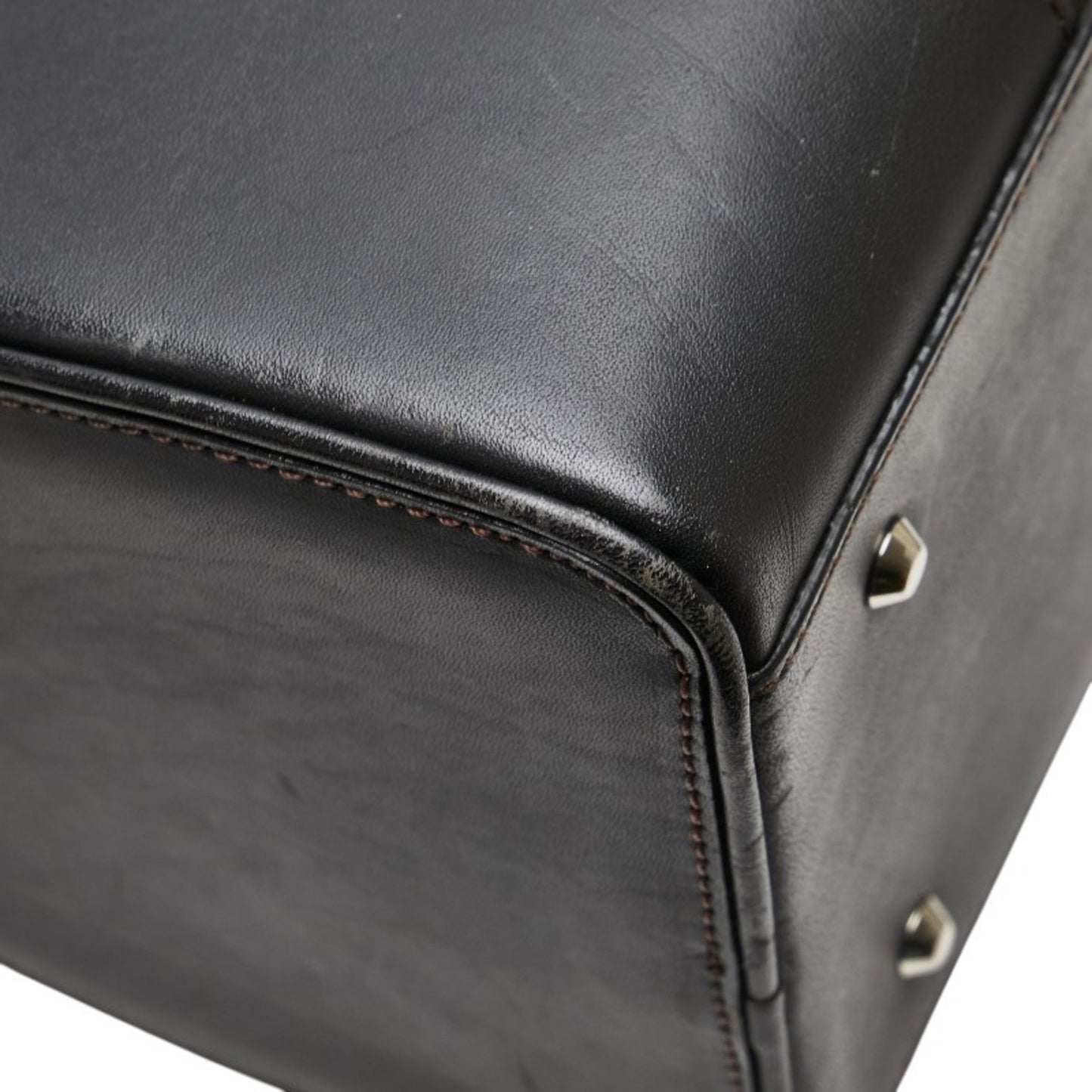 Burberry Nova Check Mini Boston Bag In Black Leather