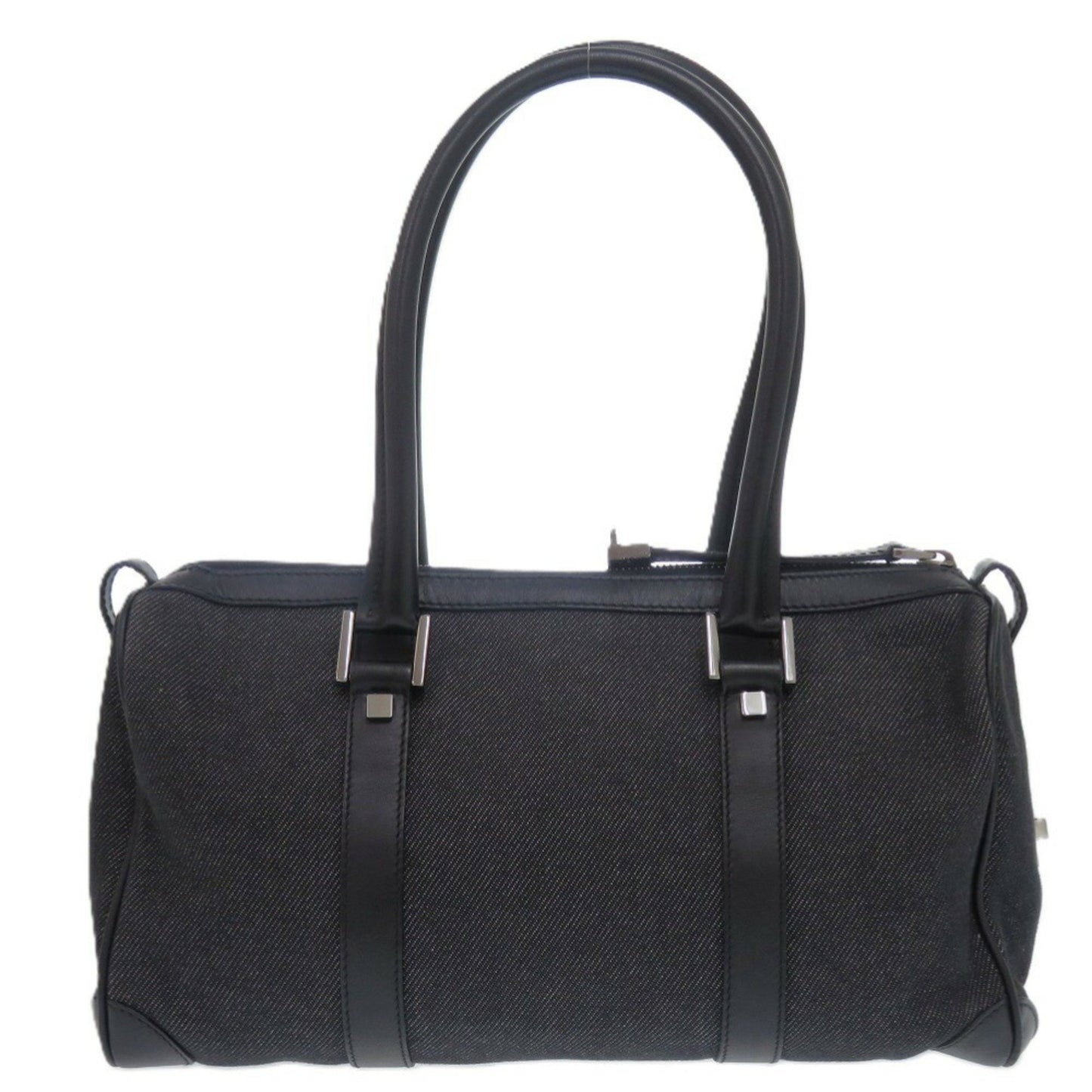 Gucci Denim Leather Black 30458 Mini Boston Bag Handbag 0670Gucci