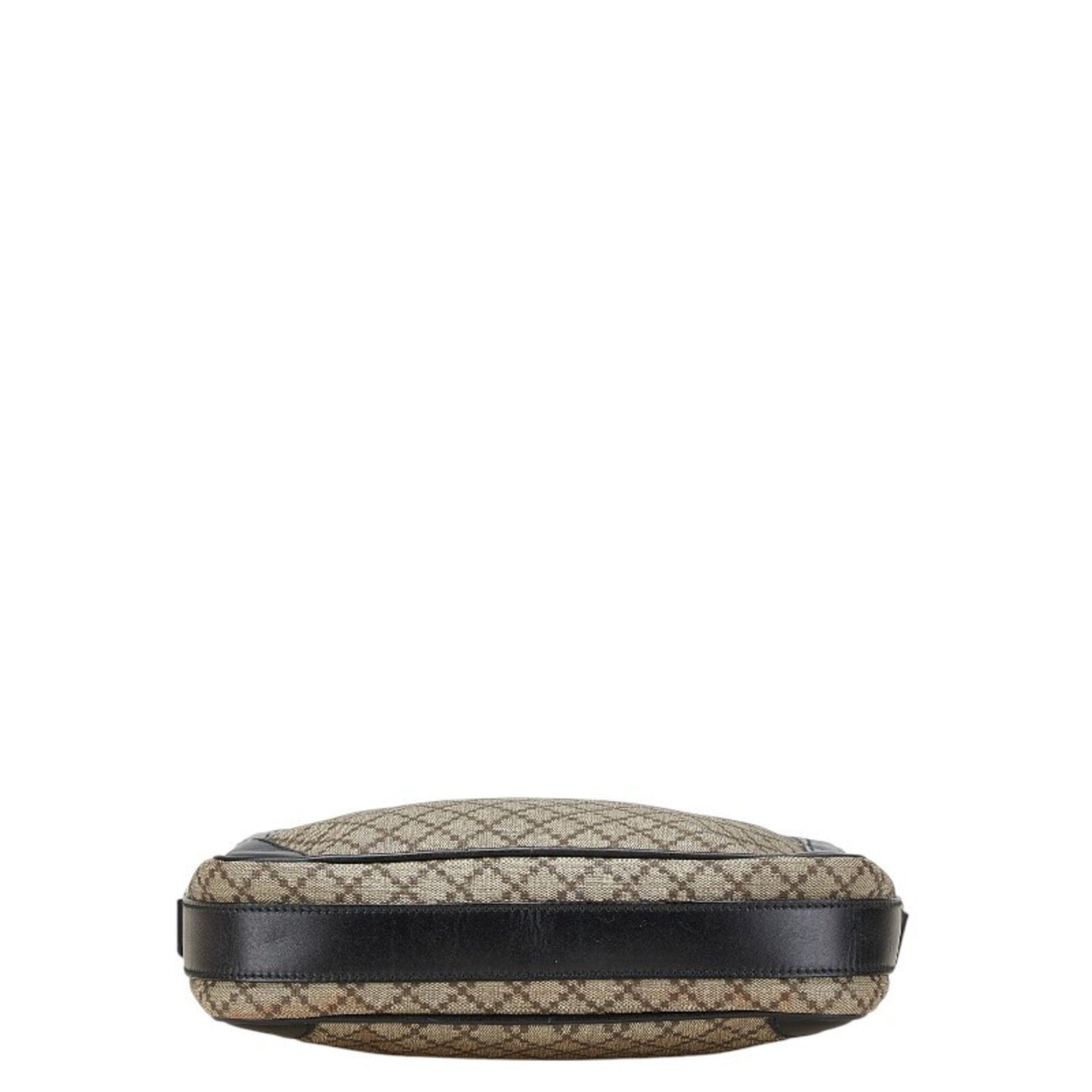 Gucci Diamante Shoulder Bag 268159 Beige Black Pvc Leather