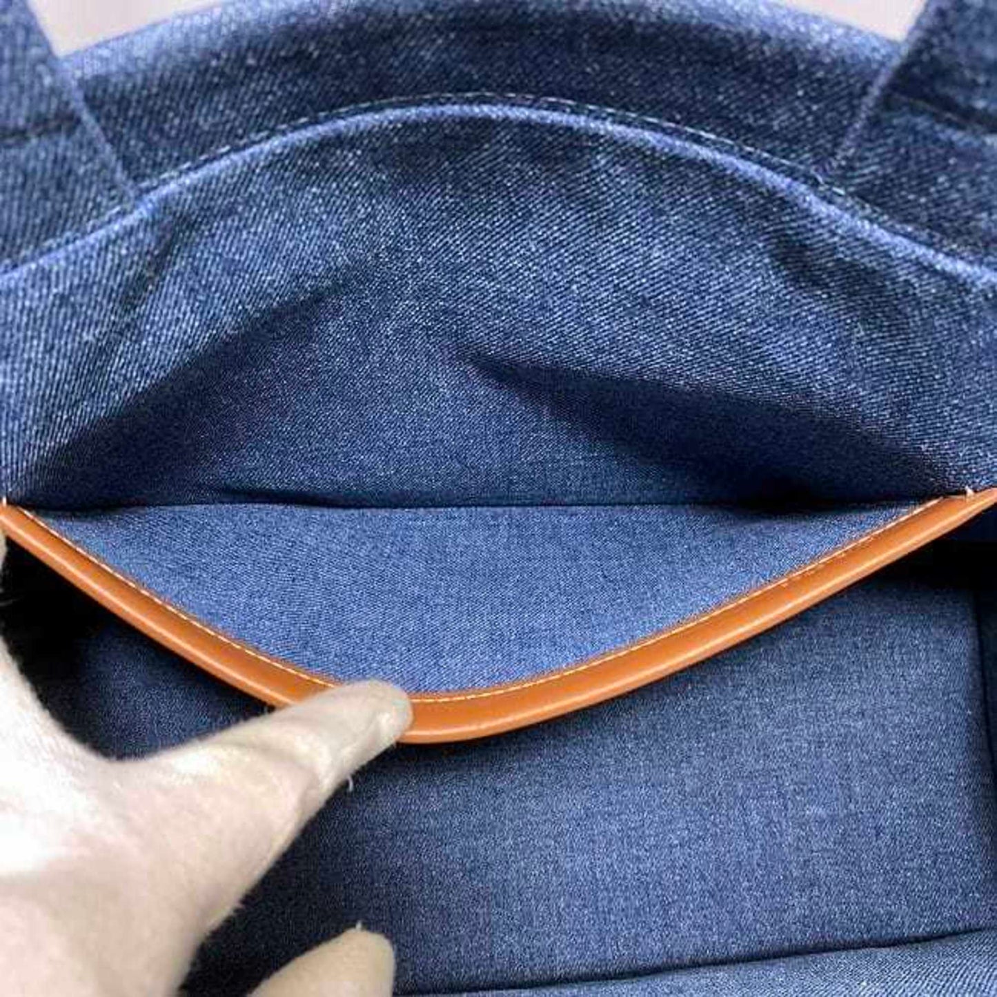 Celine Tote Bag Large Cabas F-22494 Blue Denim Leather H-Ip-9796 Celine Embroidered