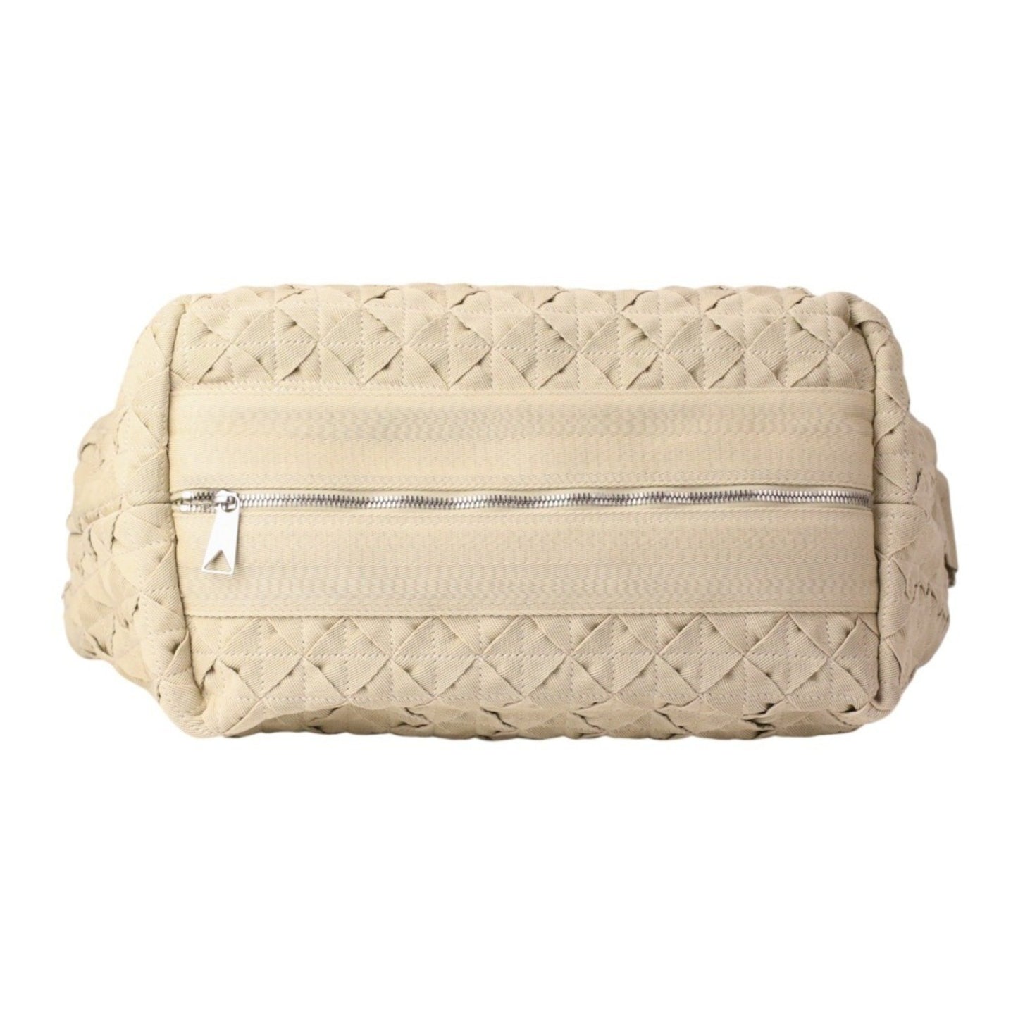 Bottega Veneta Bottega Veneta Intrecciato Webbing Line Canvas Shoulder Bag Beige