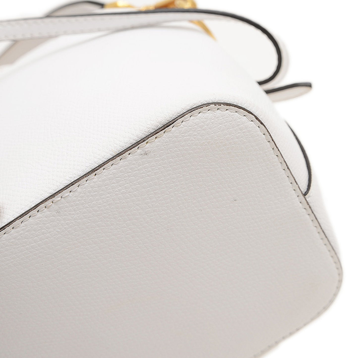 Fendi Montresor Mini Hand Shoulder Bag Leather White 8Bs010 Bp