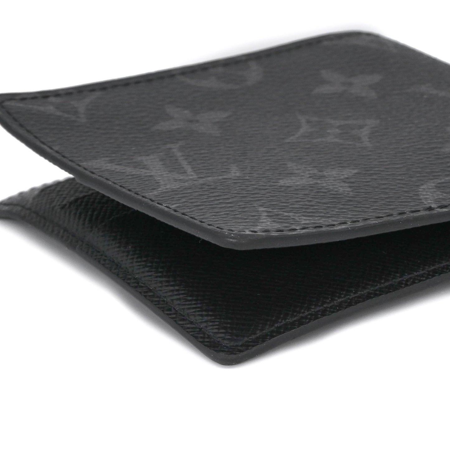 Louis Vuitton Monogram Eclipse Portefeuille Pans M62480 Compact Wallet In Black