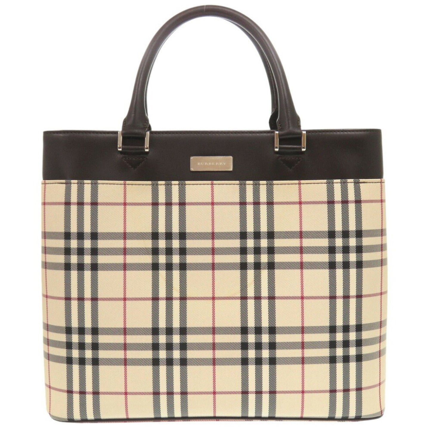 Burberry Nova Check Canvas Leather Beige Handbag 2010Burberry