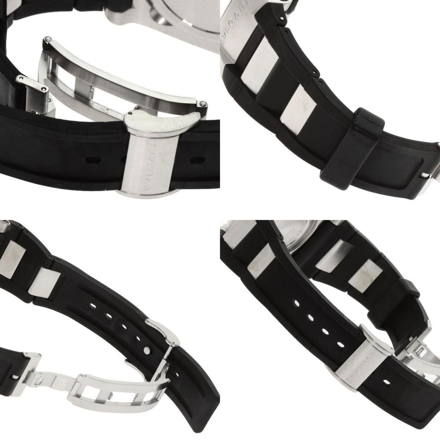 Bvlgari Eg40S Ergon Carbon Watch Stainless Steel Rubber
