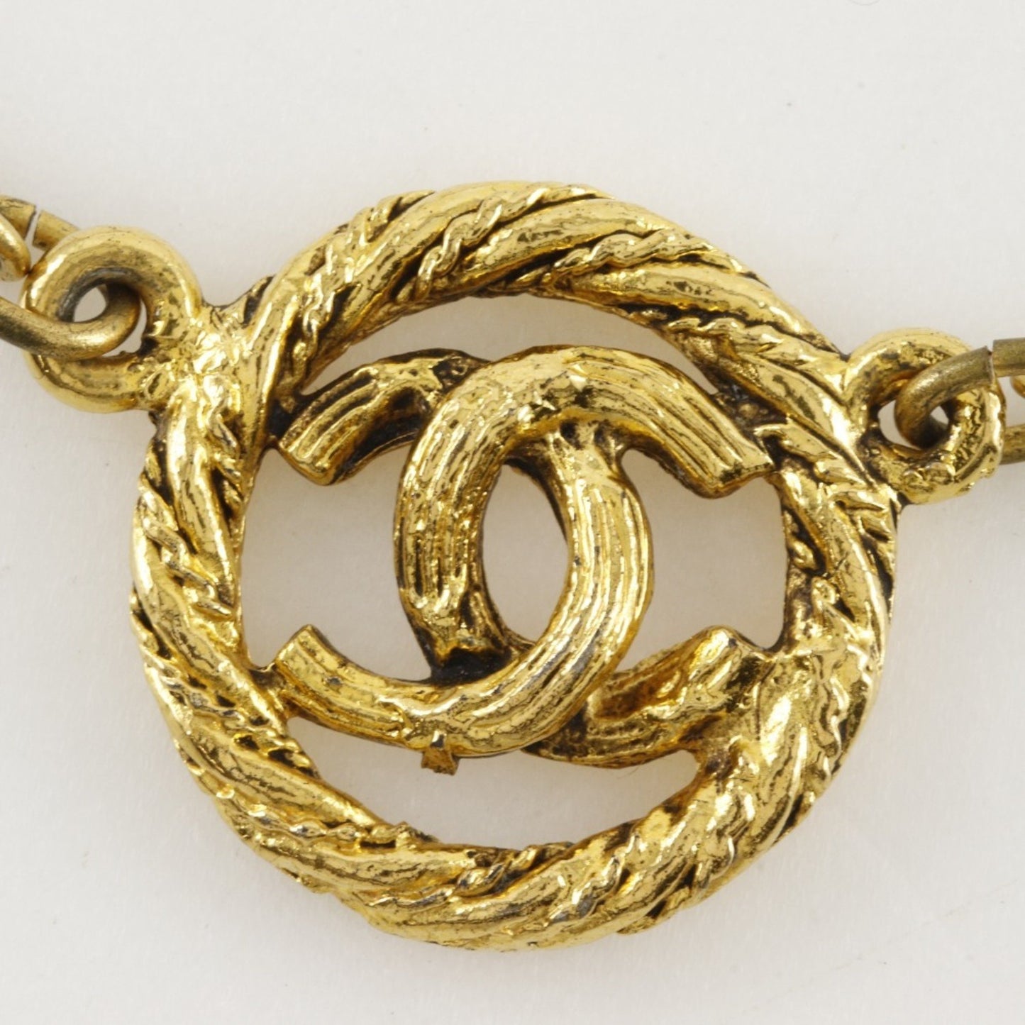 Chanel Chanel Coco Mark Necklace Gold Plated Approx. 13.6G Coco