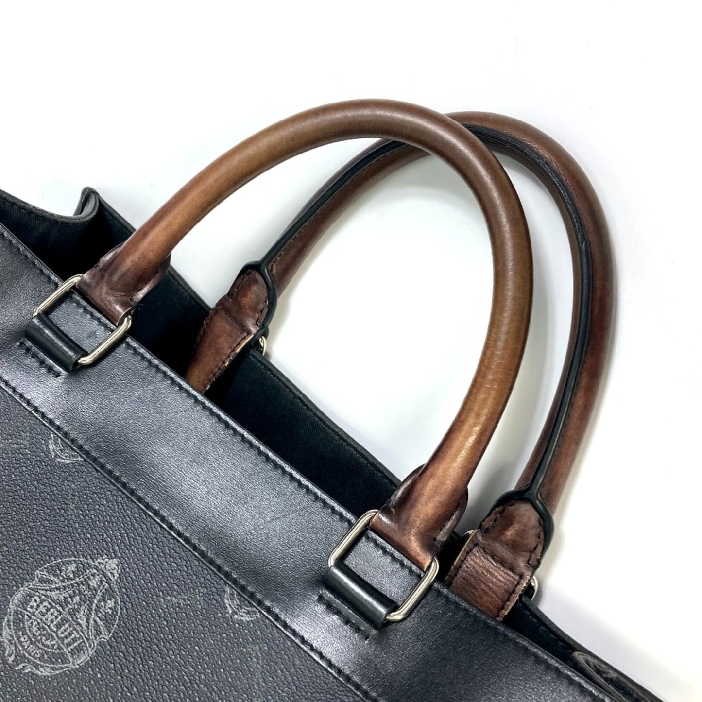 Berlutti 2Way Shoulder Bag Tote Bag Black