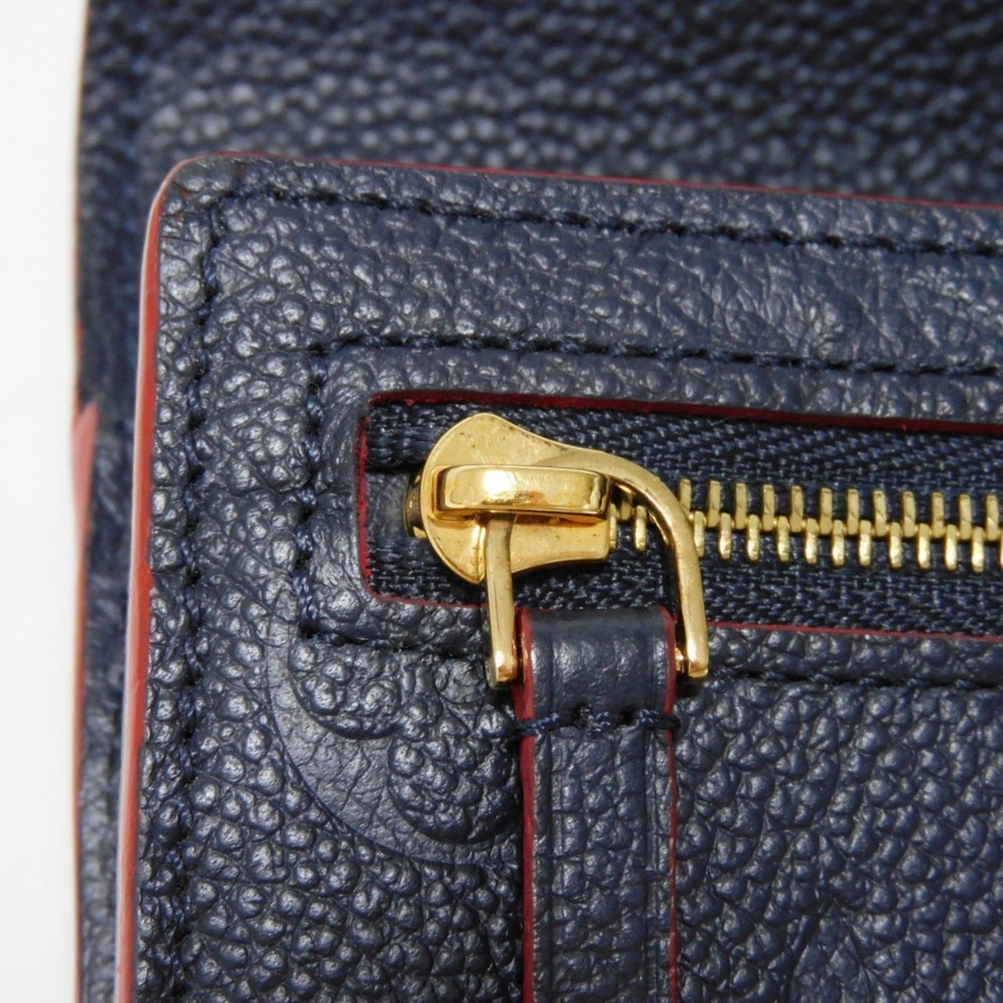 Louis Vuitton Louis Vuitton Long Wallet Portefeuille Pont Neuf Lv Flower Navy Red Monogram
