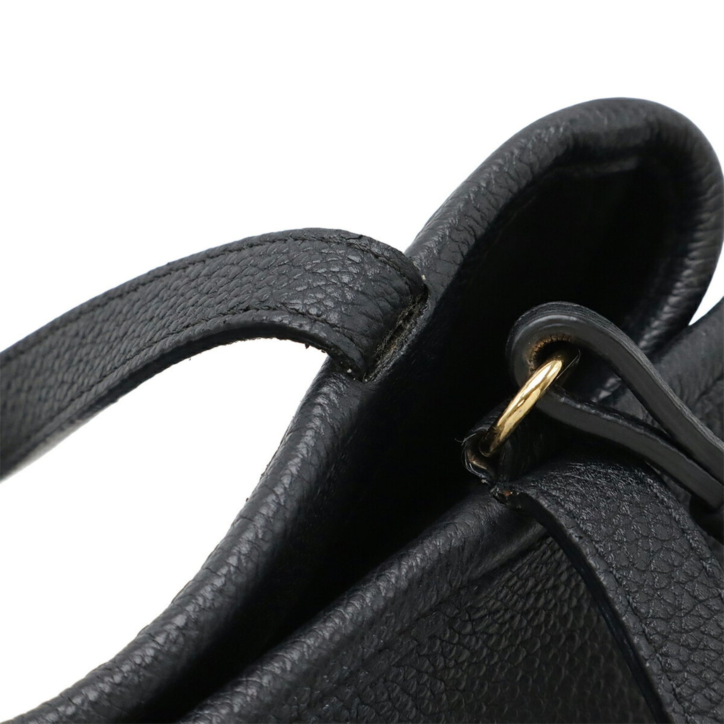 Celine Small Fold Cabas Tote Bag Shoulder Leather Black 194073