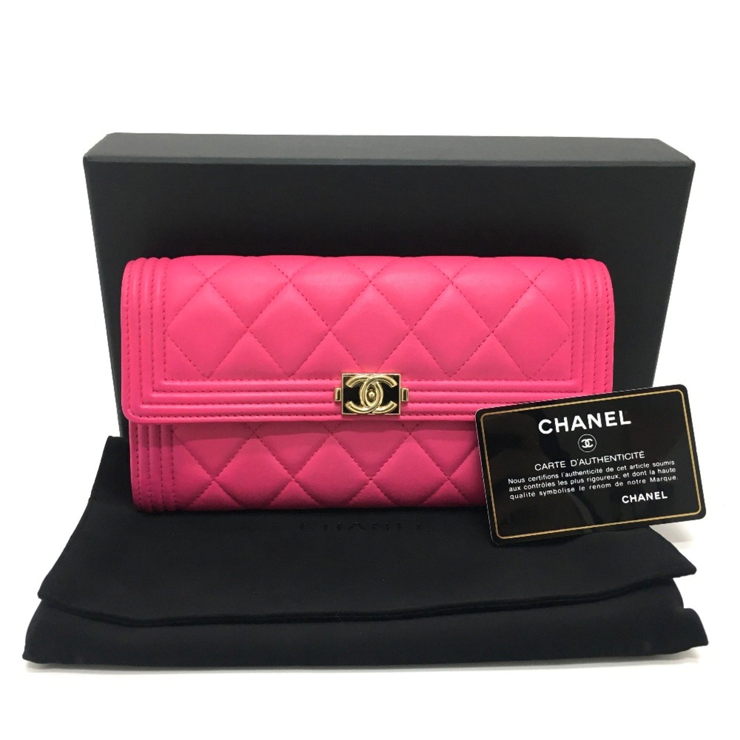 Chanel A80286 Matelasse Zip Around Long Wallet Pink Goldhardware