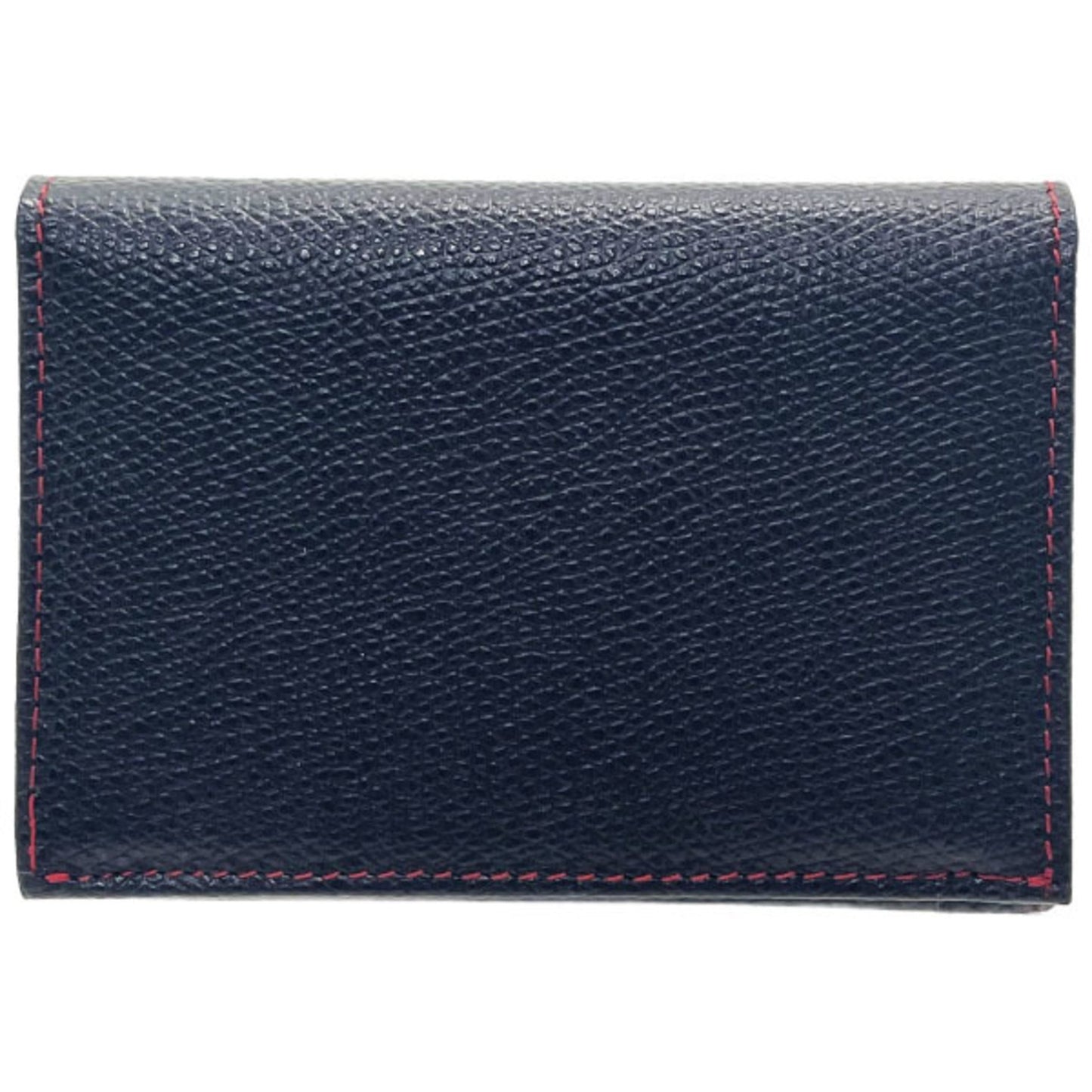 Celine Card Case Business Holder Leather Black Celine Bi-Fold Ic Id Pass Kk-11396