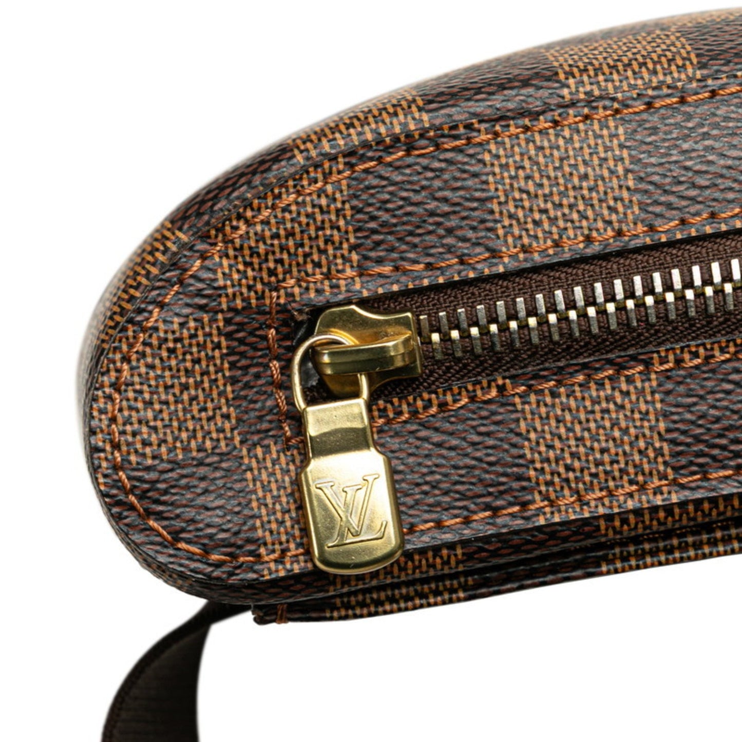Louis Vuitton Damier Geronimos Body Bag Waist N51994 Brown Pvc Leather