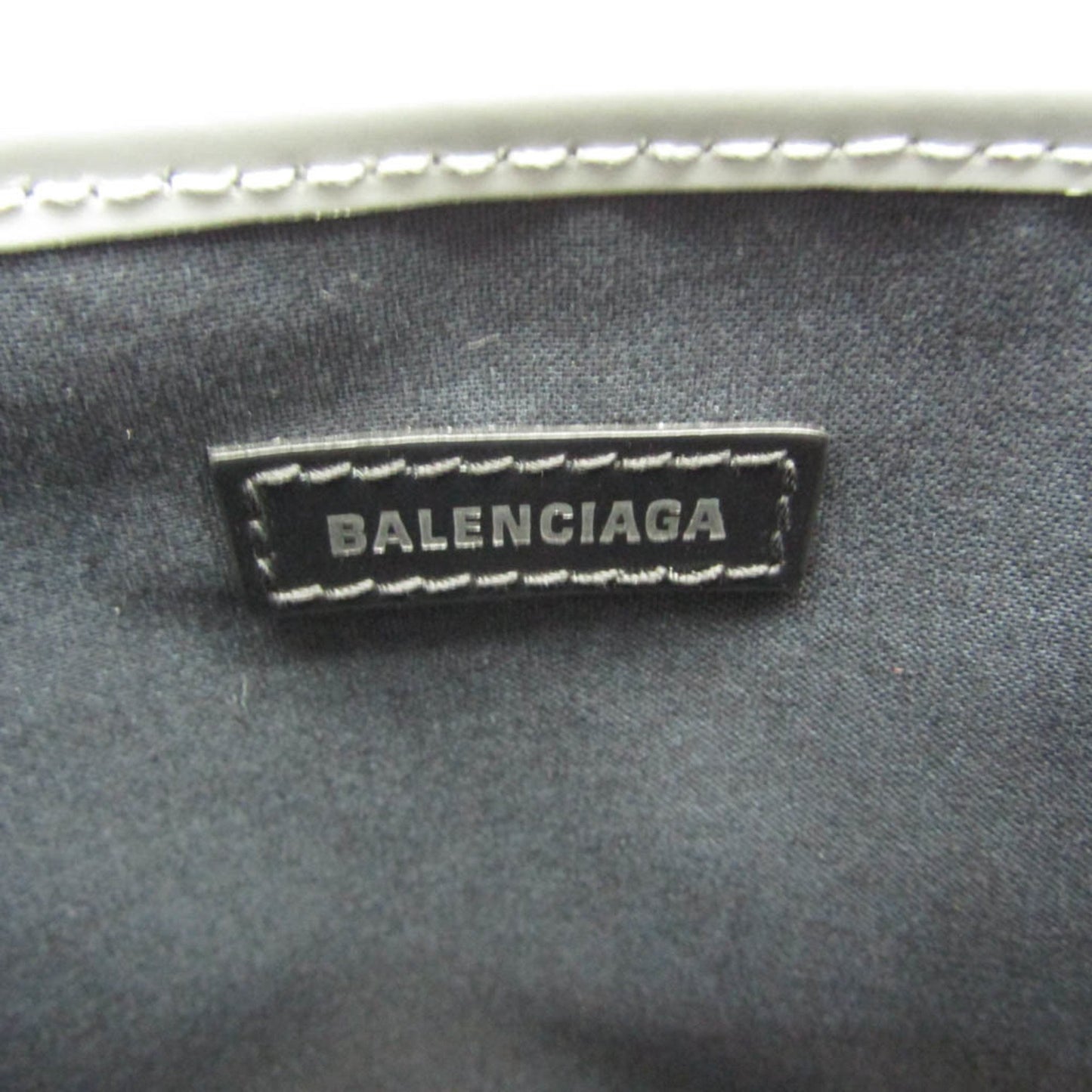 Balenciaga Navy Cabas M 581292 Women'S Leather