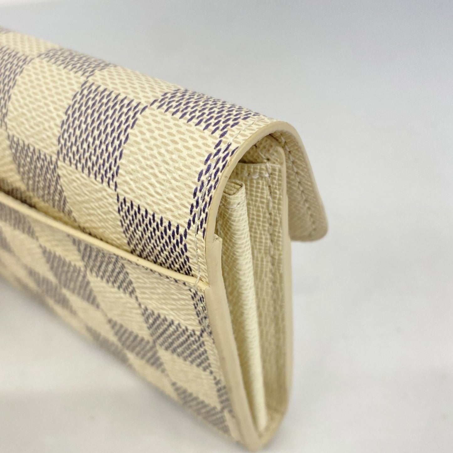 Louis Vuitton Damier Azur Portefeuille Sarah Long Wallet N63208 White