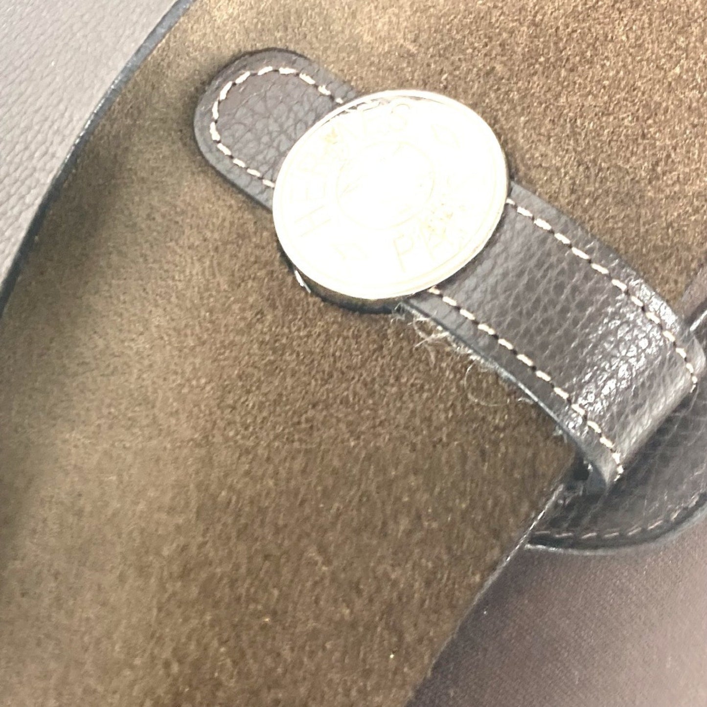 Hermes Sac Colorado Gm Flap Bag Shoulder Canvas Leather