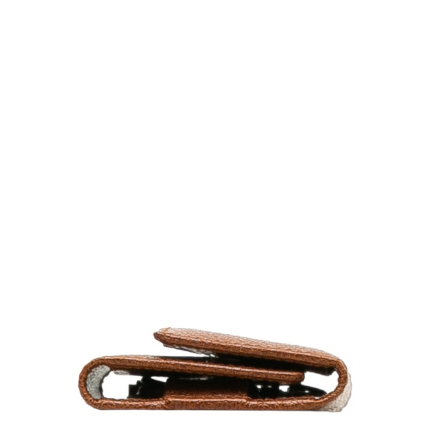 Salvatore Ferragamo F Metal Fittings Key Case 6-Fold Billfold 228105 Brown Leather