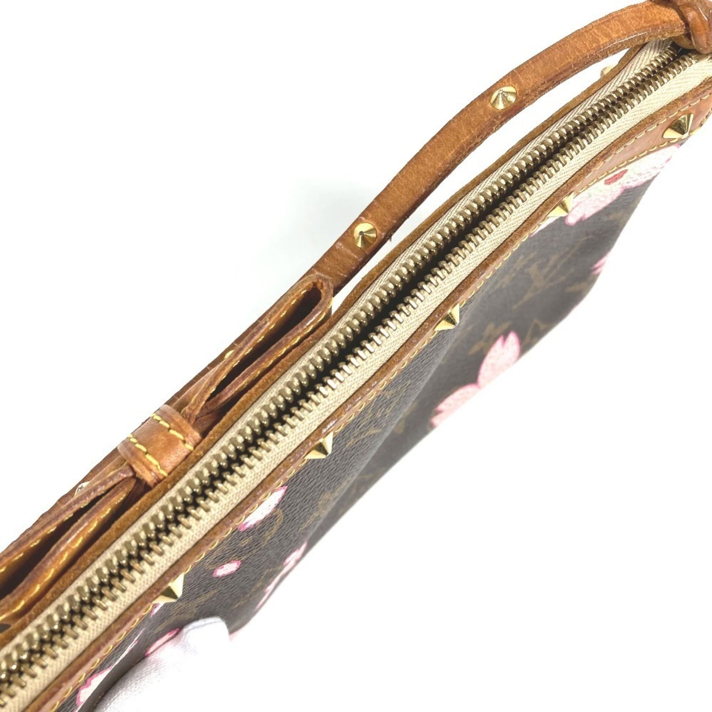 Louis Vuitton M92006 Monogram Cherry Blossom Pochette Accessoires By Takashi Murakami. Mini Handbag