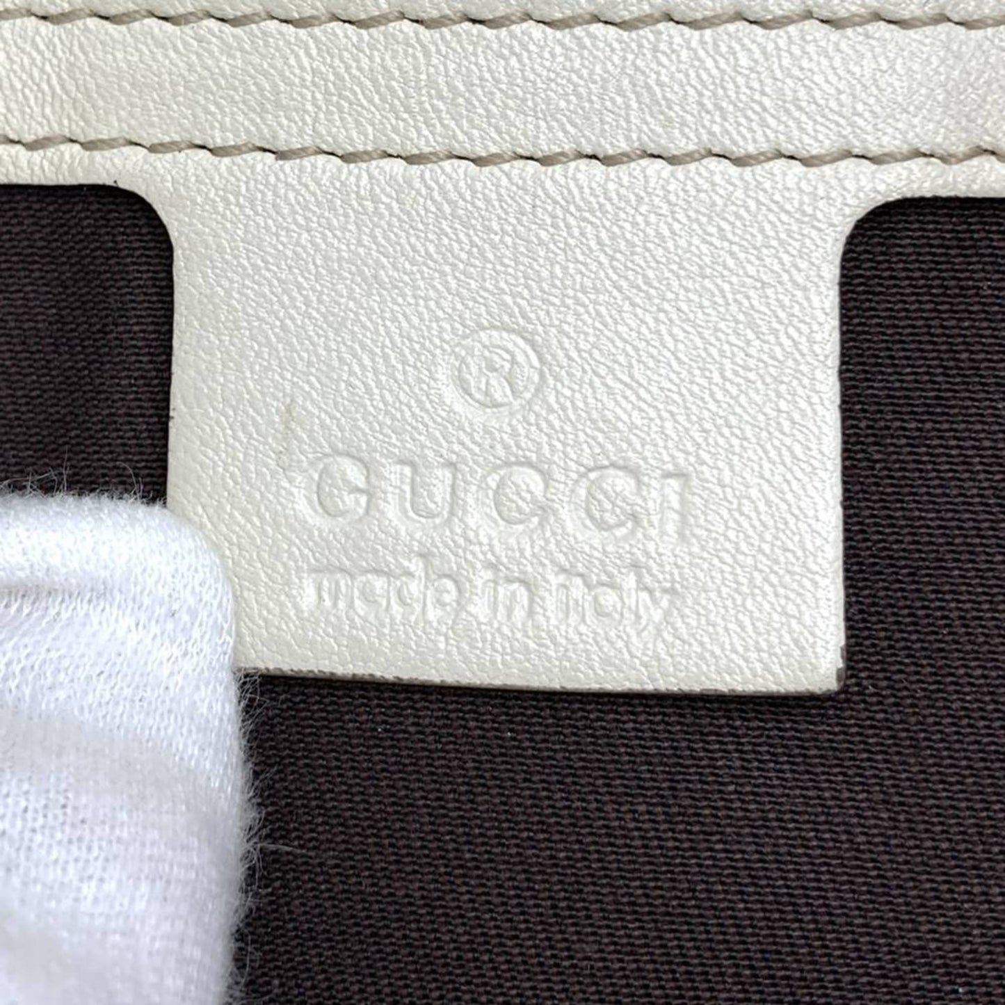 Gucci 203503 Shoulder Bag Gg Canvas Leather Beige